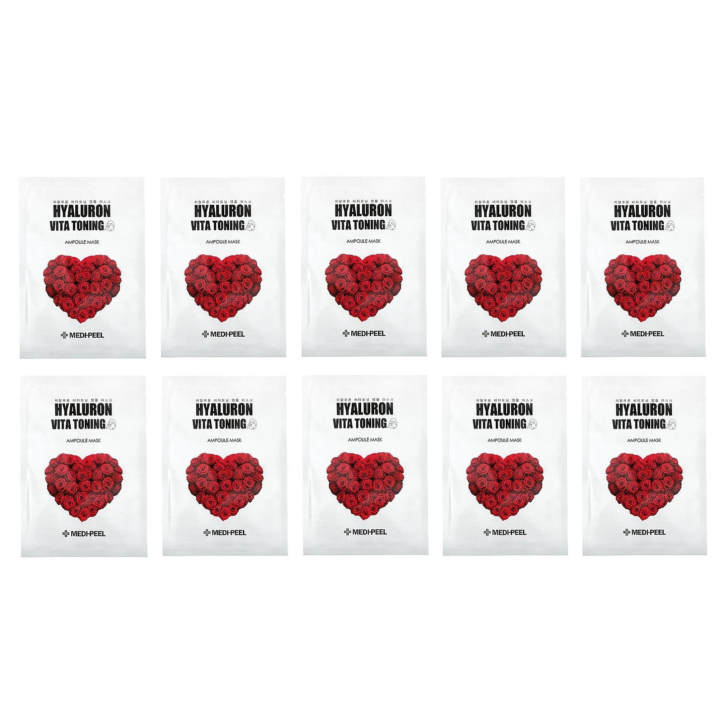 Medi-Peel, Hyaluron Vita Toning, Ampoule Beauty Mask , 10 Sheet Masks, 1.01 fl oz (30 ml) Each - Image 1