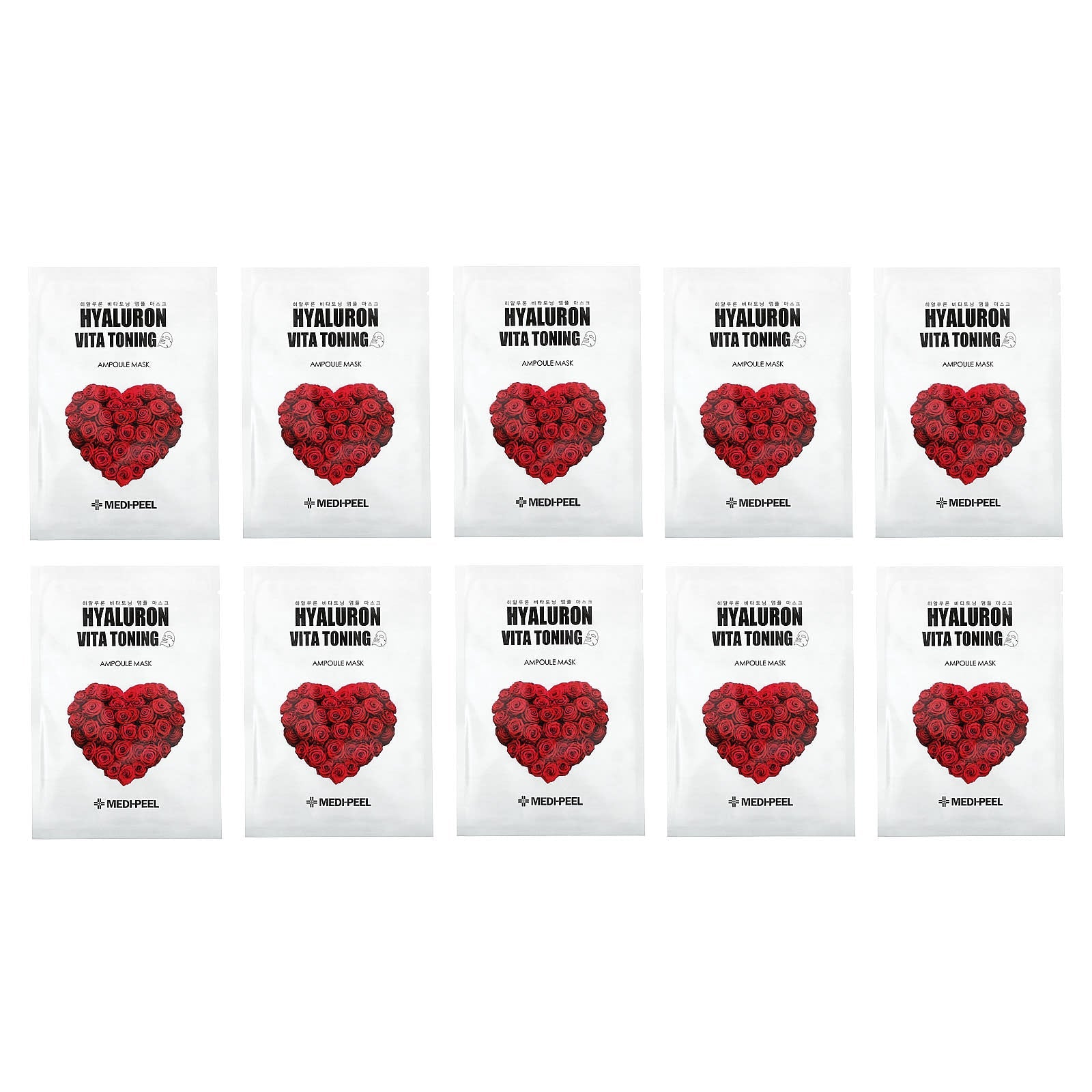 Medi-Peel, Hyaluron Vita Toning, Ampoule Beauty Mask , 10 Sheet Masks, 1.01 fl oz (30 ml) Each - Image 1