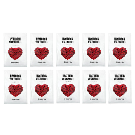 Medi-Peel, Hyaluron Vita Toning, Ampoule Beauty Mask , 10 Sheet Masks, 1.01 fl oz (30 ml) Each - Image 1
