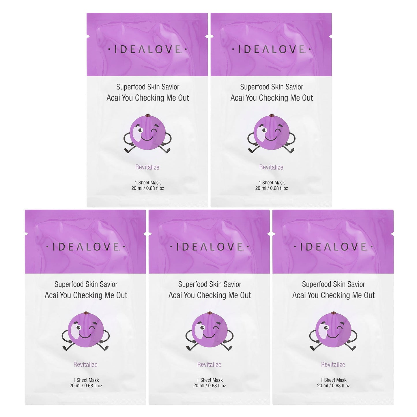 Revitalize Your Skin with Acai Berry Sheet Masks by Idealove - Image 1