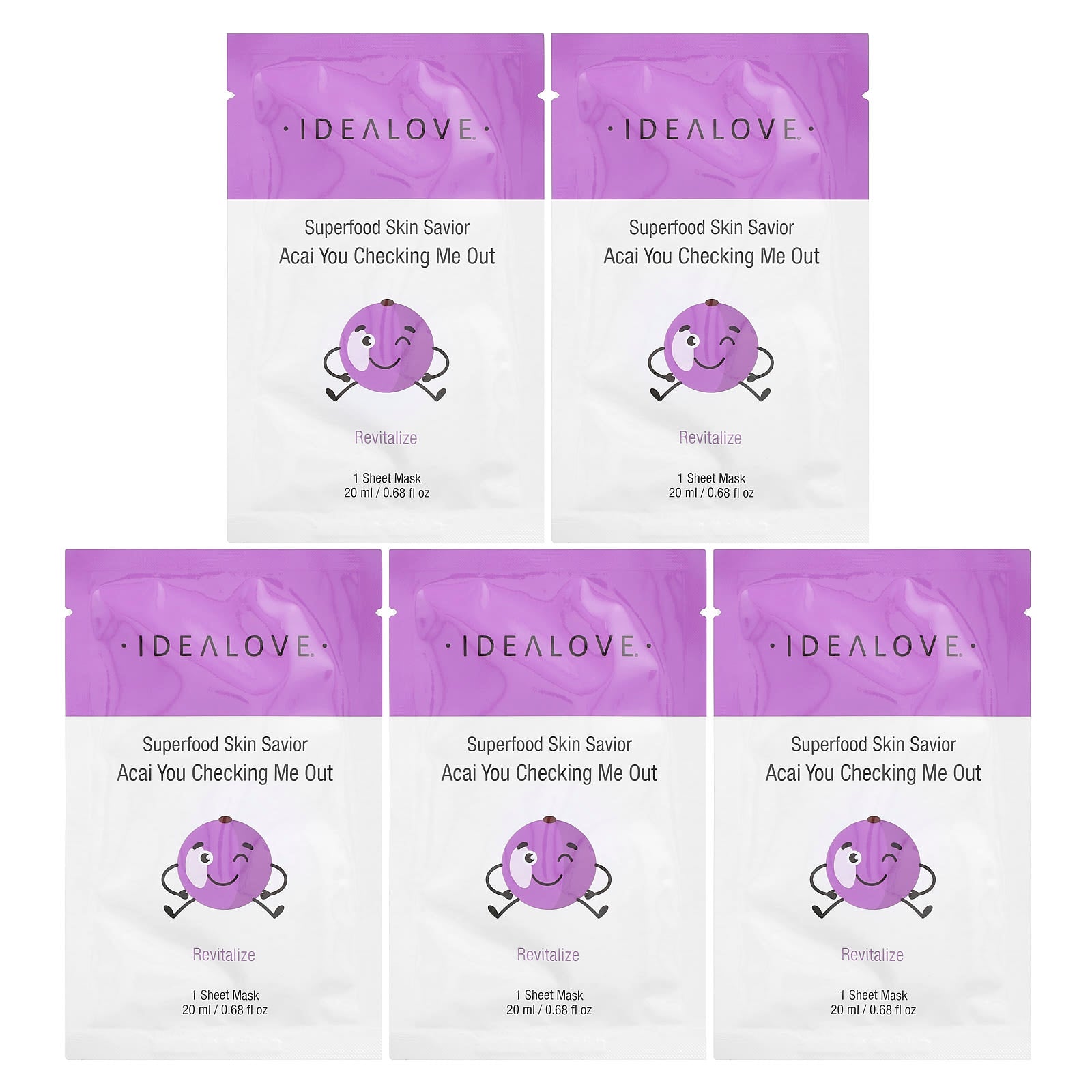 Revitalize Your Skin with Acai Berry Sheet Masks by Idealove - Image 1