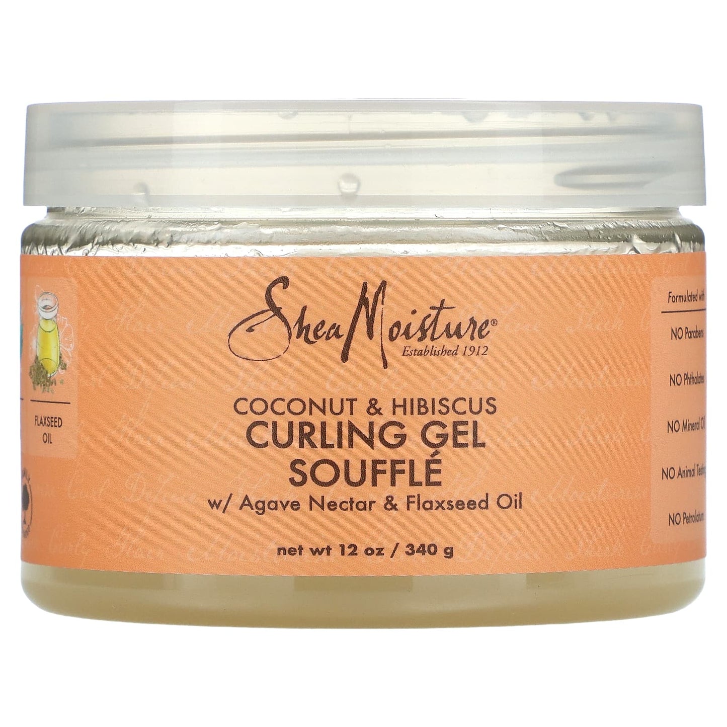 SheaMoisture, Curling Gel Souffle, Coconut & Hibiscus, 12 oz (340 g) - Image 1