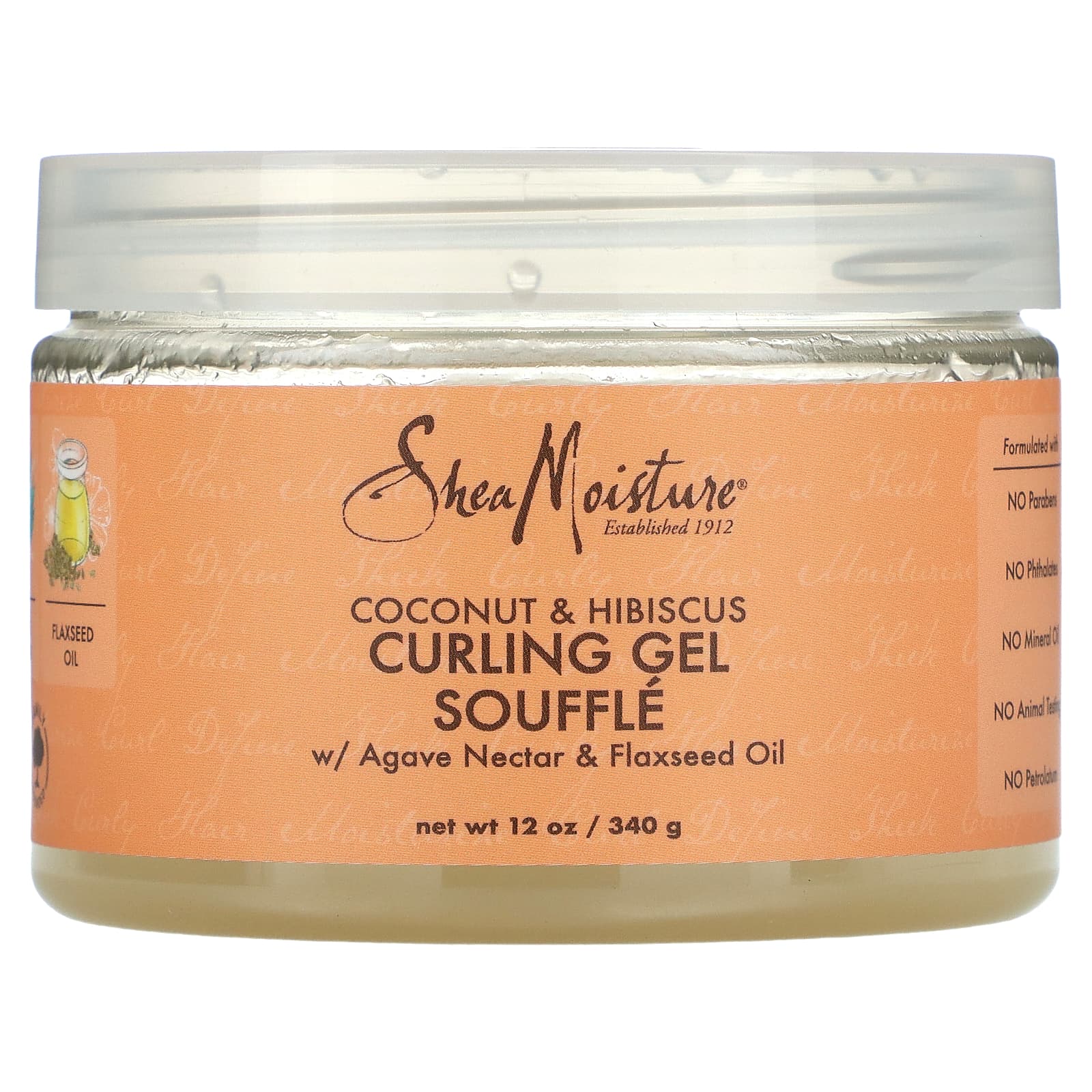 SheaMoisture, Curling Gel Souffle, Coconut & Hibiscus, 12 oz (340 g) - Image 1