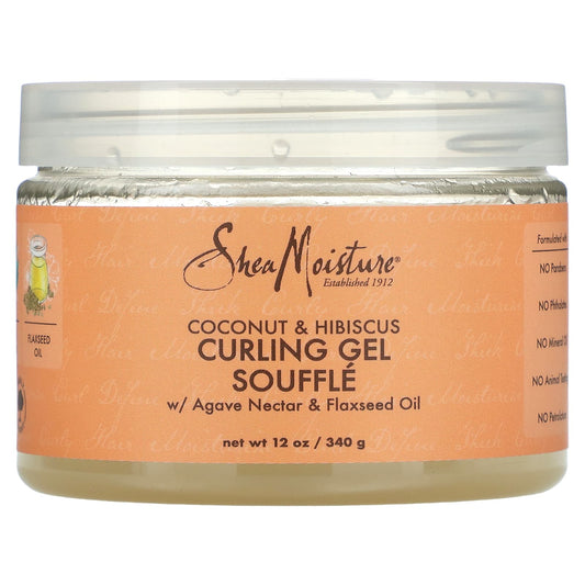 SheaMoisture, Curling Gel Souffle, Coconut & Hibiscus, 12 oz (340 g) - Image 1