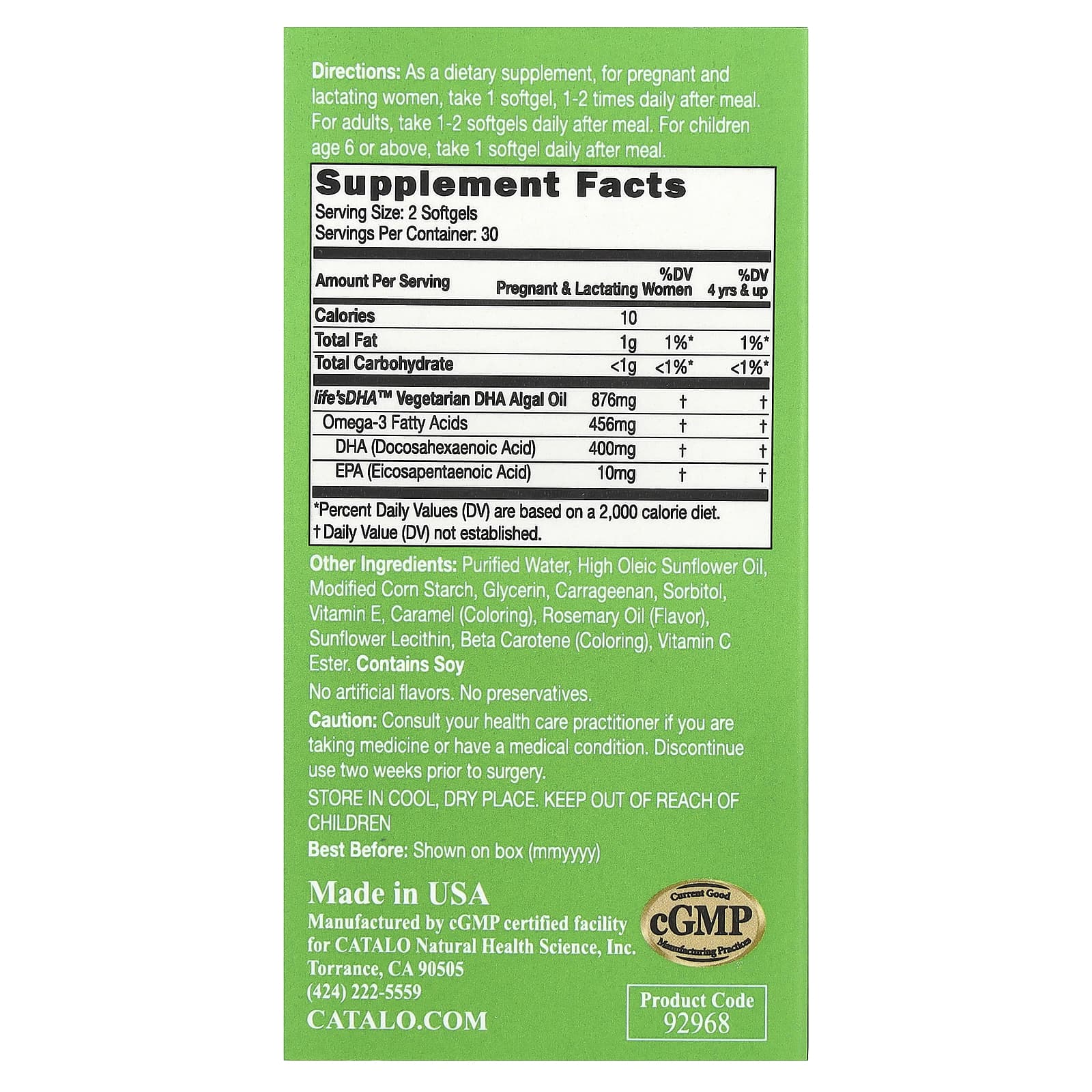 Vegetarian DHA Formula, Pregnant & Lactating Women's Health Supplement - Image 2