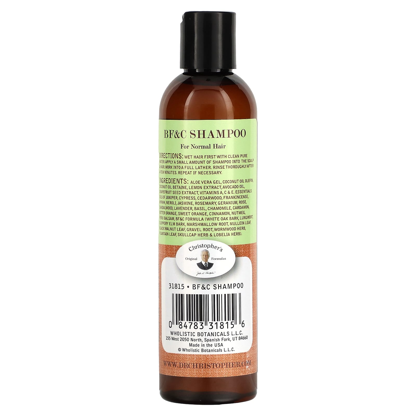 Pure Botanical Shampoo for Normal Hair by Christopher's Original Formulas - Image 2