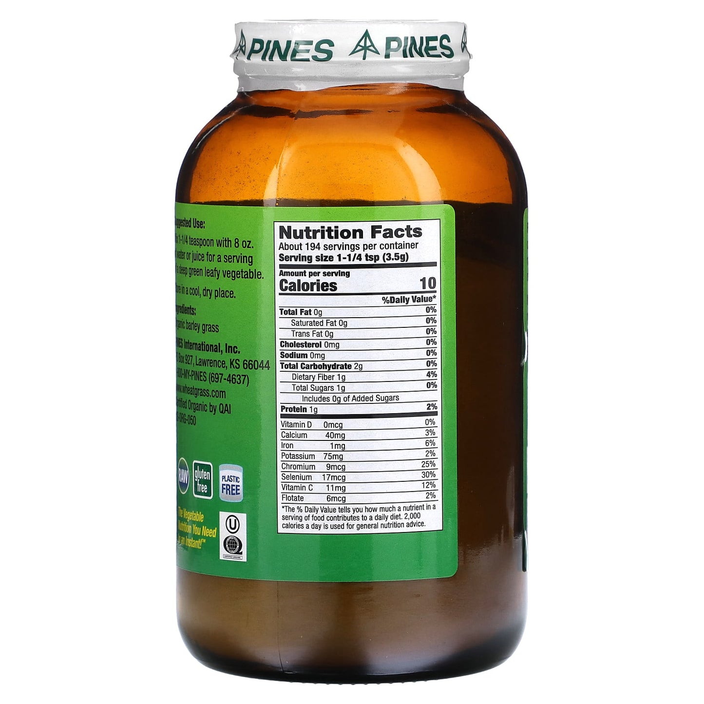Pines International, Barley Grass, Powder, 24 oz (680 g) - Image 2