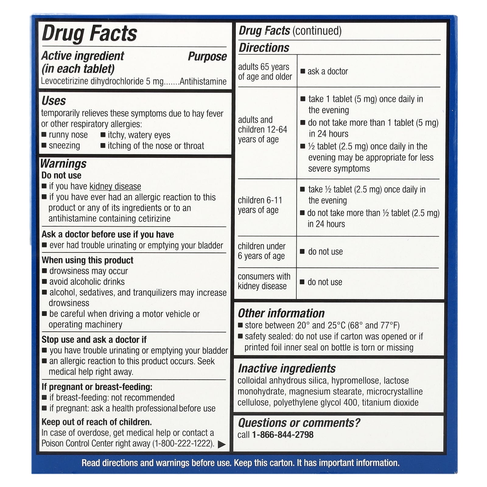 Xyzal, Allergy 24HR, 5 mg, 35 Tablets - Image 2