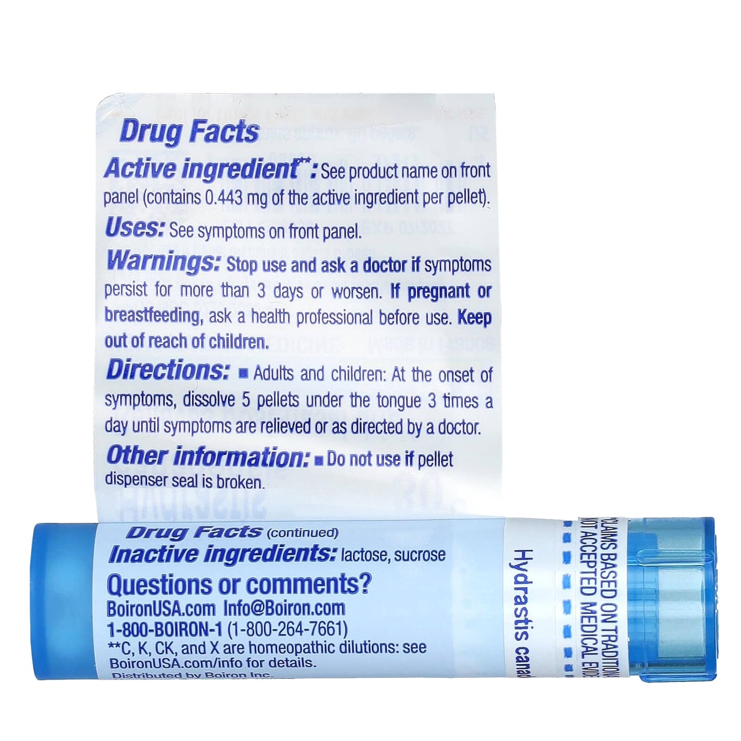 Boiron Hydrastis Canadensis 30C Sinus Relief, 80 Homeopathic Pellets - Image 2