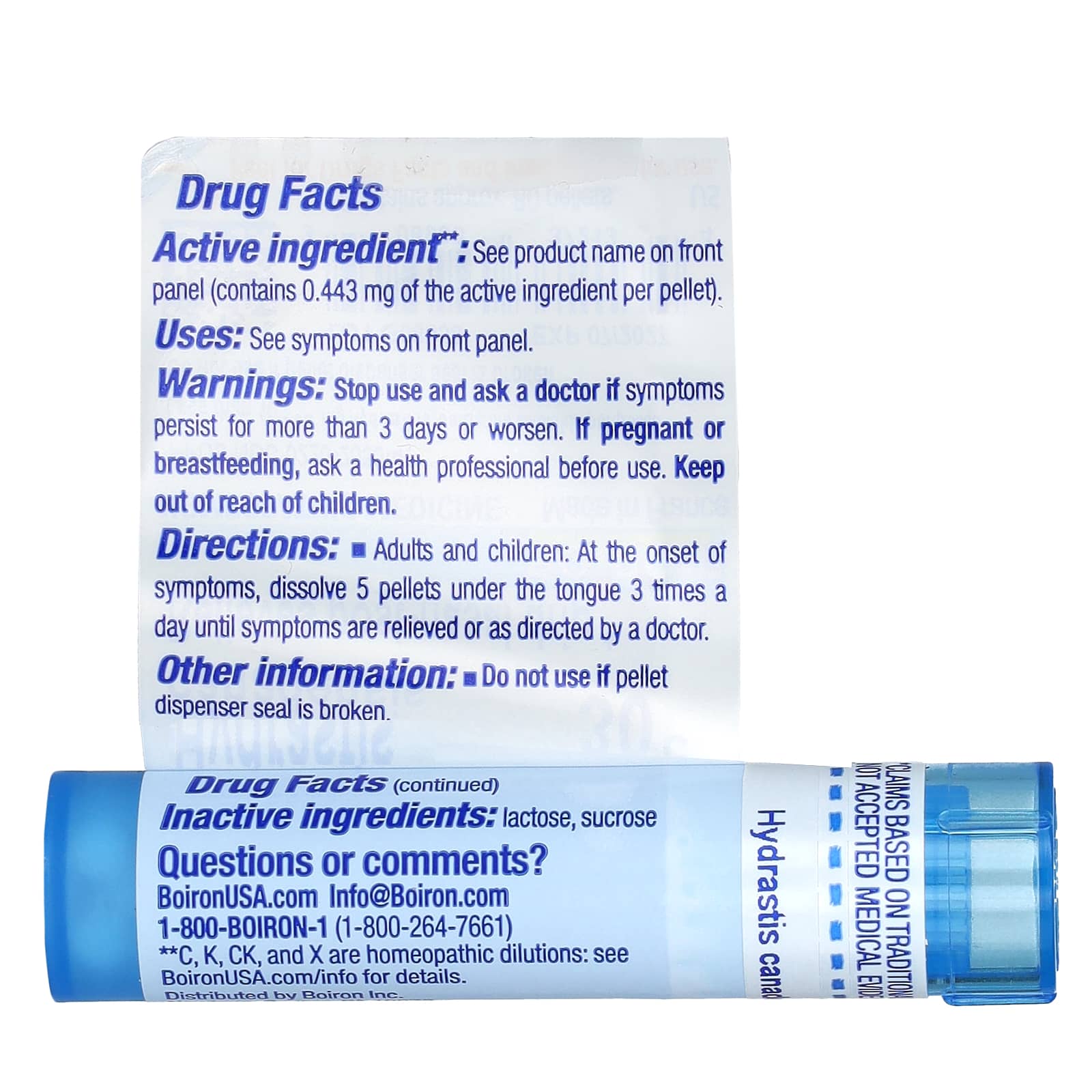 Boiron Hydrastis Canadensis 30C Sinus Relief, 80 Homeopathic Pellets - Image 2