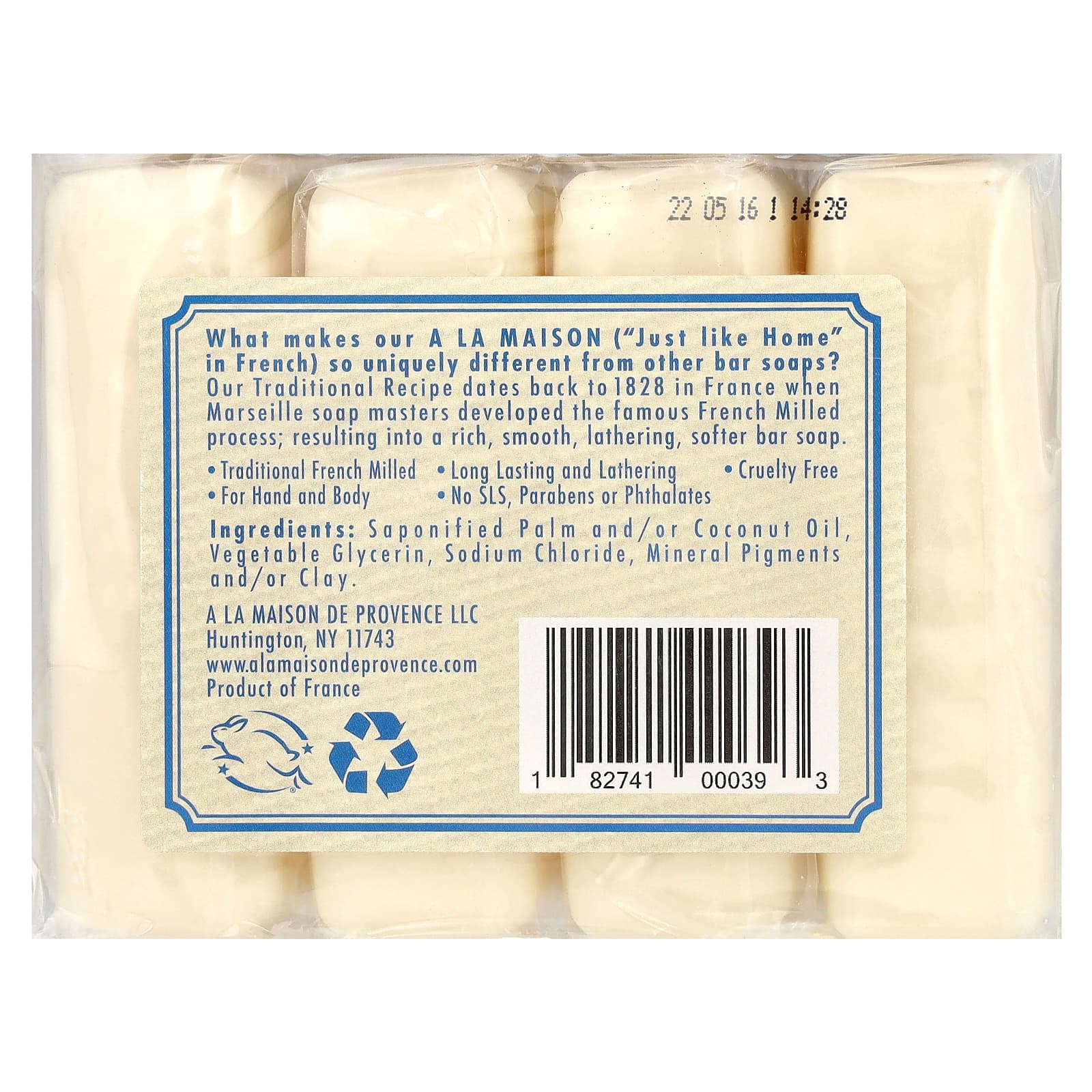 French Milled Soap Bars for Sensitive Skin | Unscented & Hypoallergenic - Image 2