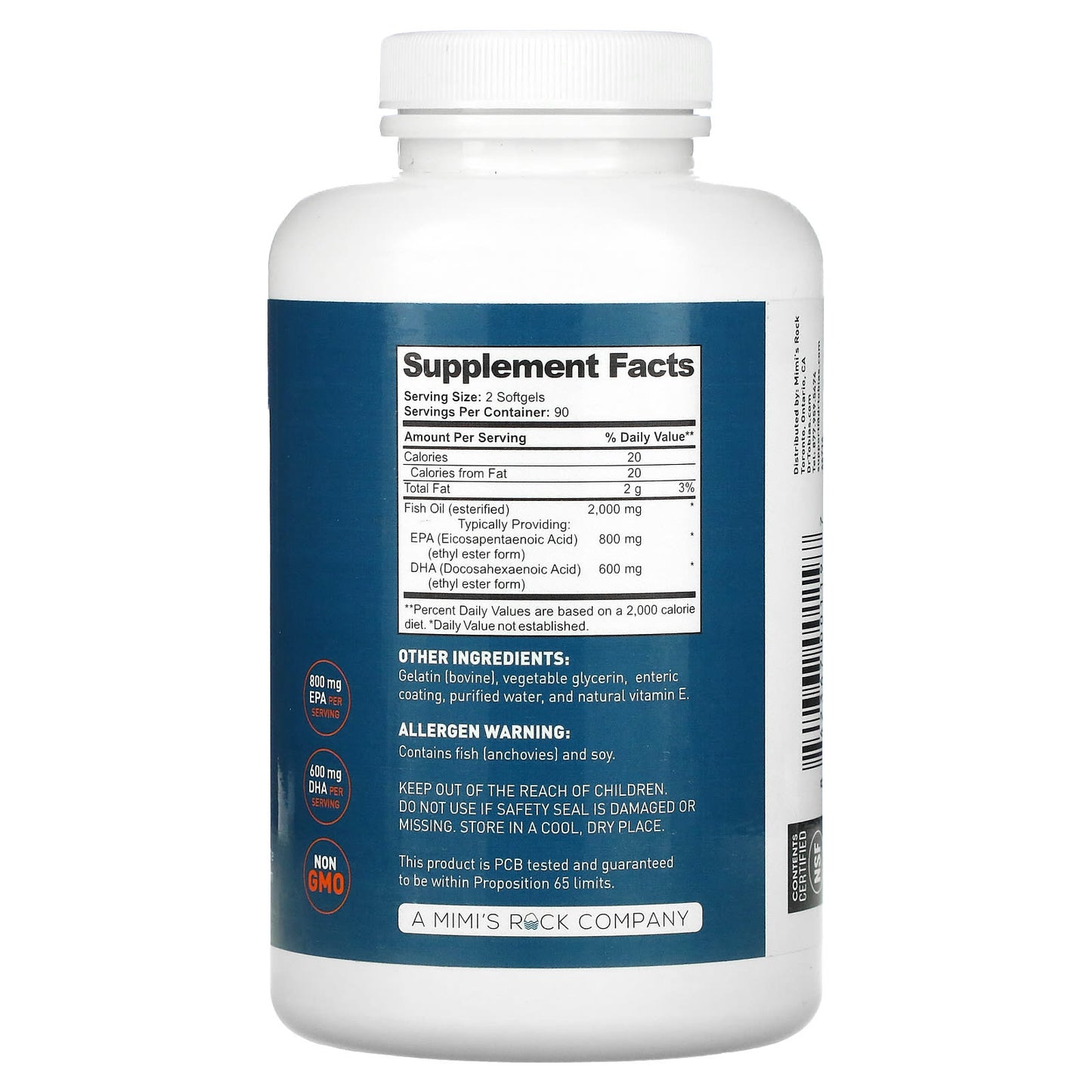 Dr. Tobias Triple Strength Omega 3 Fish Oil Softgels for Heart Health - Image 2