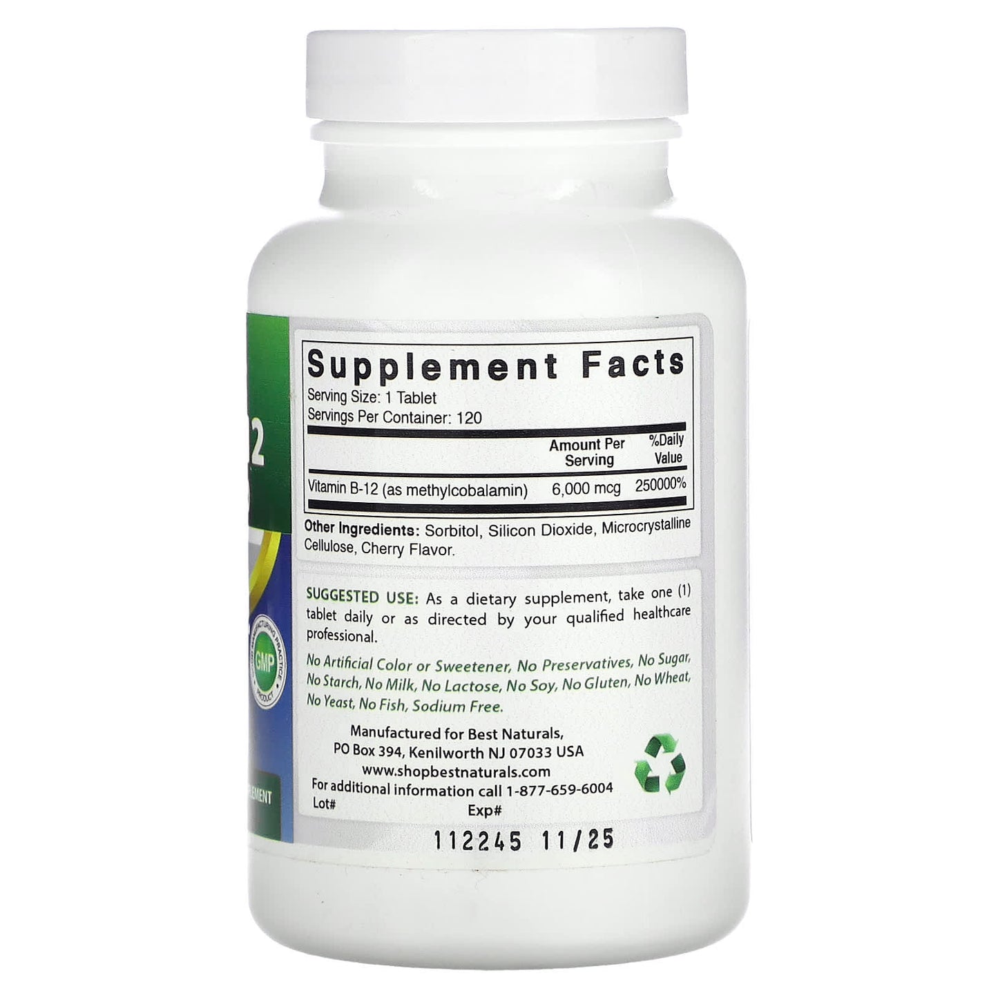 Boost Energy & Nerve Health with Best Naturals Vitamin B-12 6,000 mcg - Image 2