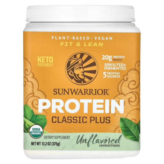 Sunwarrior, Classic Plus Protein, Unflavored, 13.2 oz (375 g) - Image 1