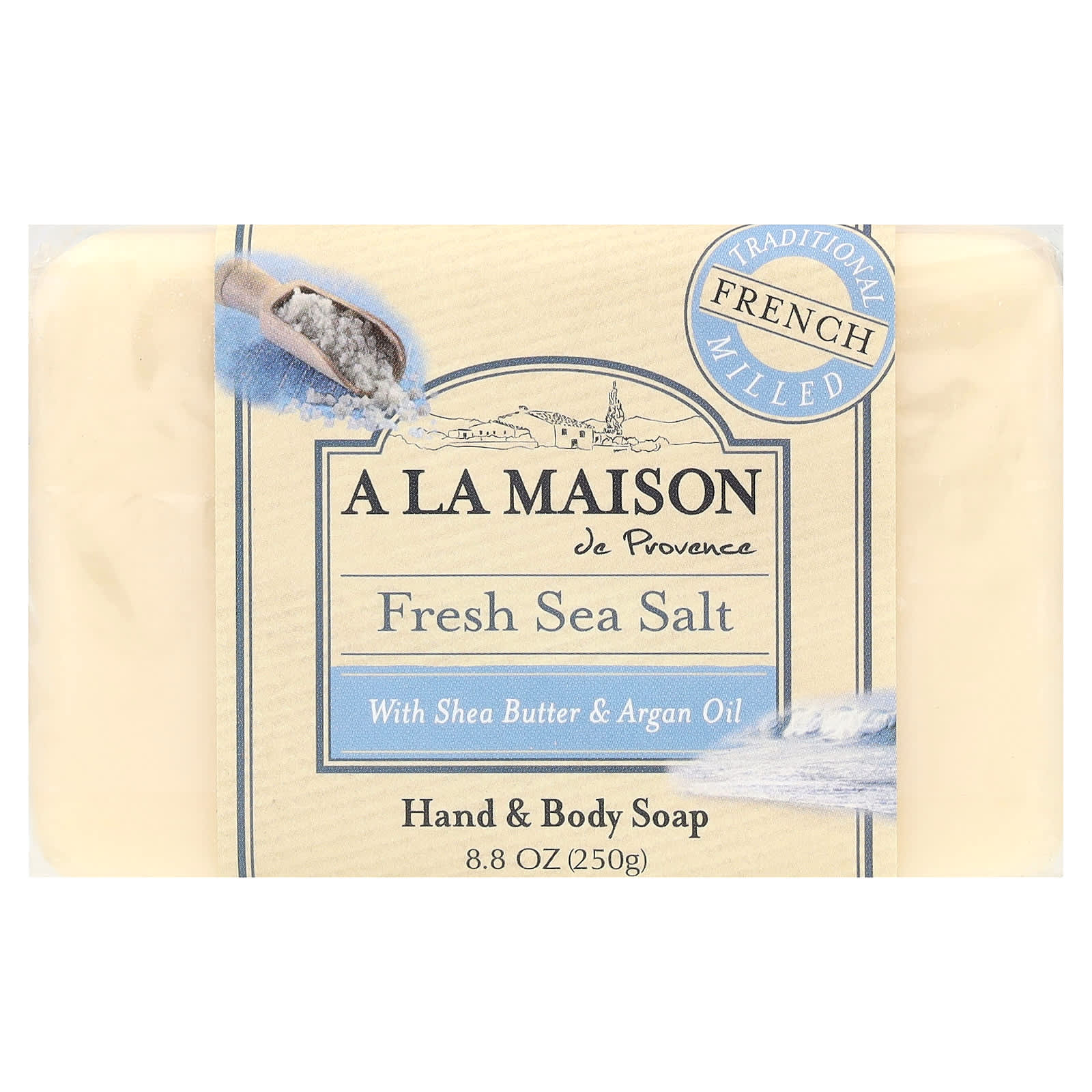French Hand & Body Soap Bar with Shea Butter & Argan Oil - 8.8 oz - Image 1