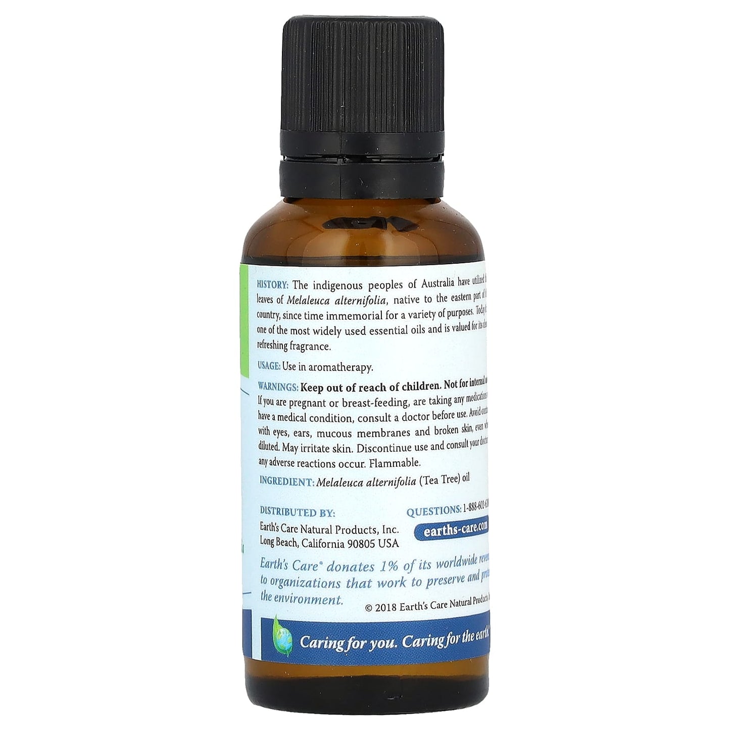 Tea Tree Oil - 100% Pure Steam Distilled Essential Oil by Earth's Care - Image 2