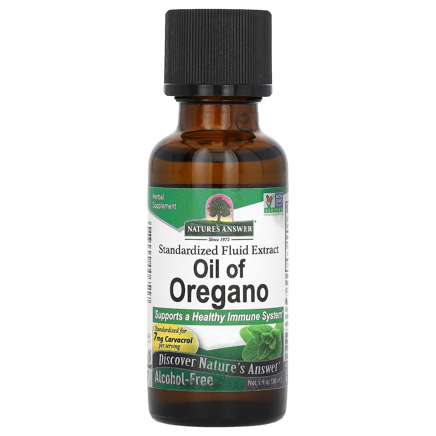 Nature's Answer, Oil of Oregano, Alcohol-Free, 1 fl oz (30 ml) - Image 1