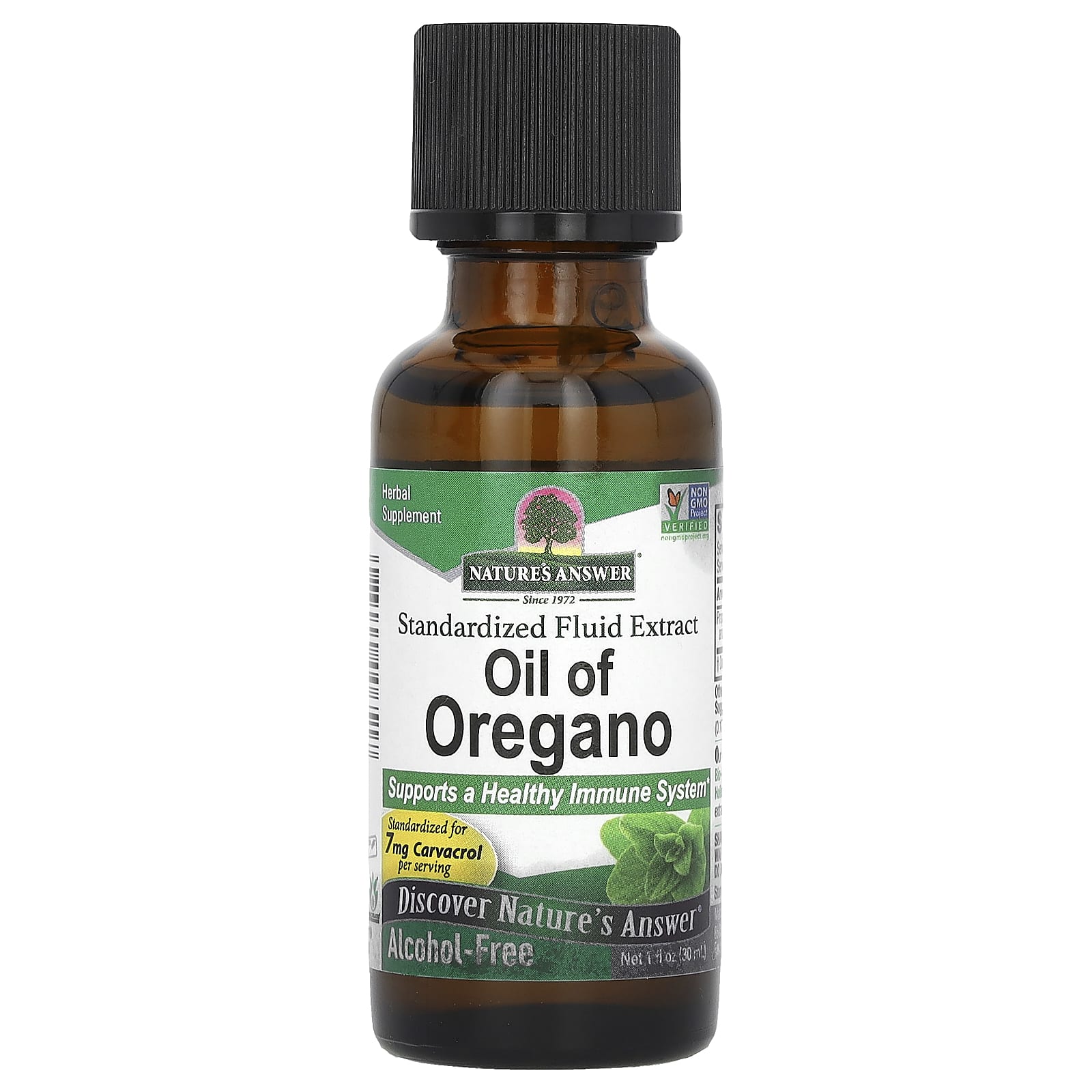 Nature's Answer, Oil of Oregano, Alcohol-Free, 1 fl oz (30 ml) - Image 1