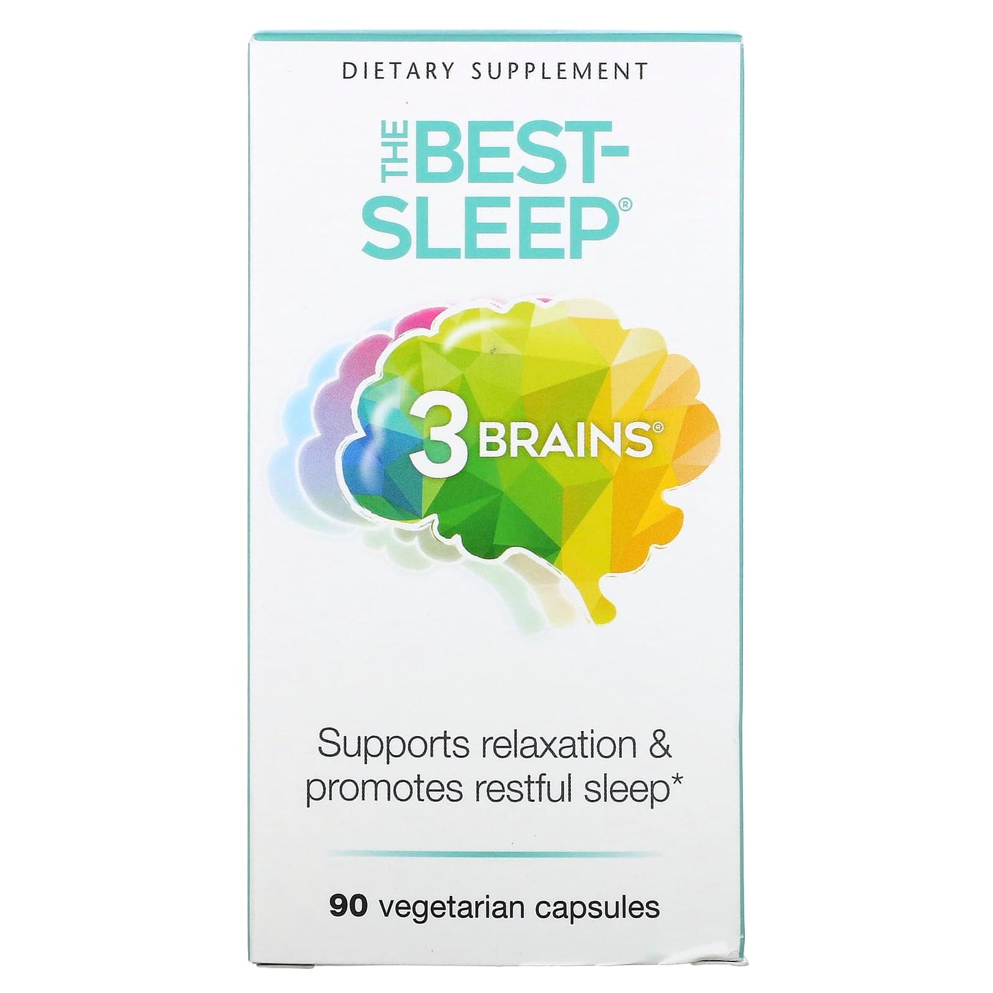 Natural Factors, 3 Brains, The Best-Sleep, 90 Vegetarian Capsules - Image 1