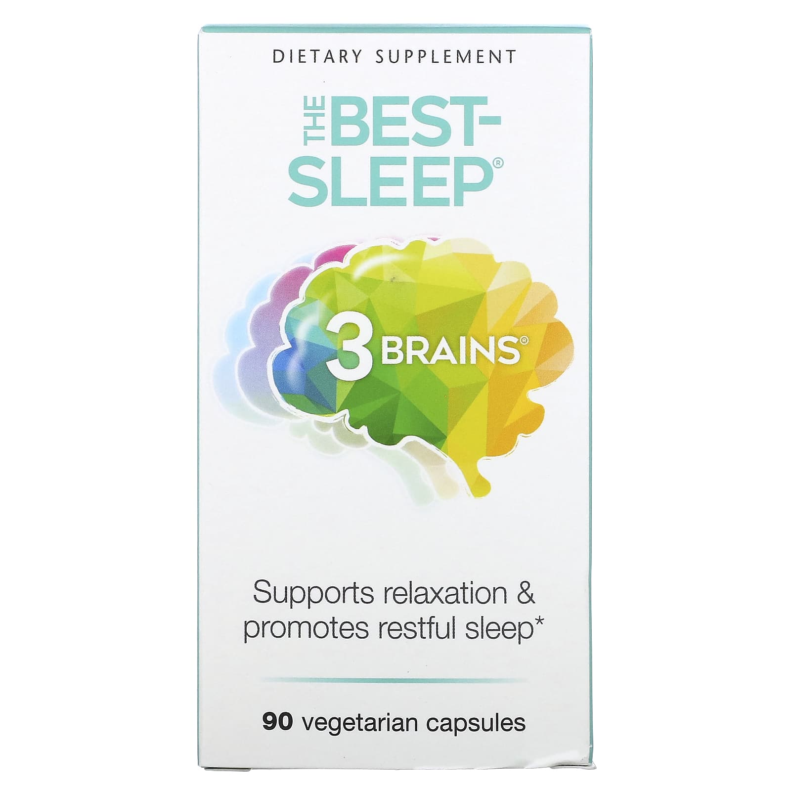 Natural Factors, 3 Brains, The Best-Sleep, 90 Vegetarian Capsules - Image 1