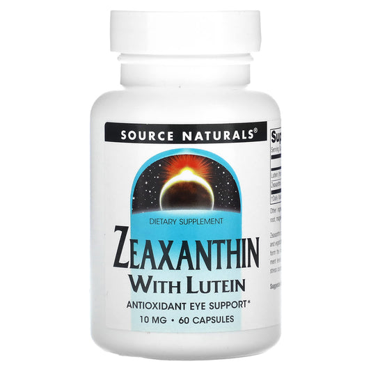 Source Naturals, Zeaxanthin With Lutein, 10 mg, 60 Capsules - Image 1