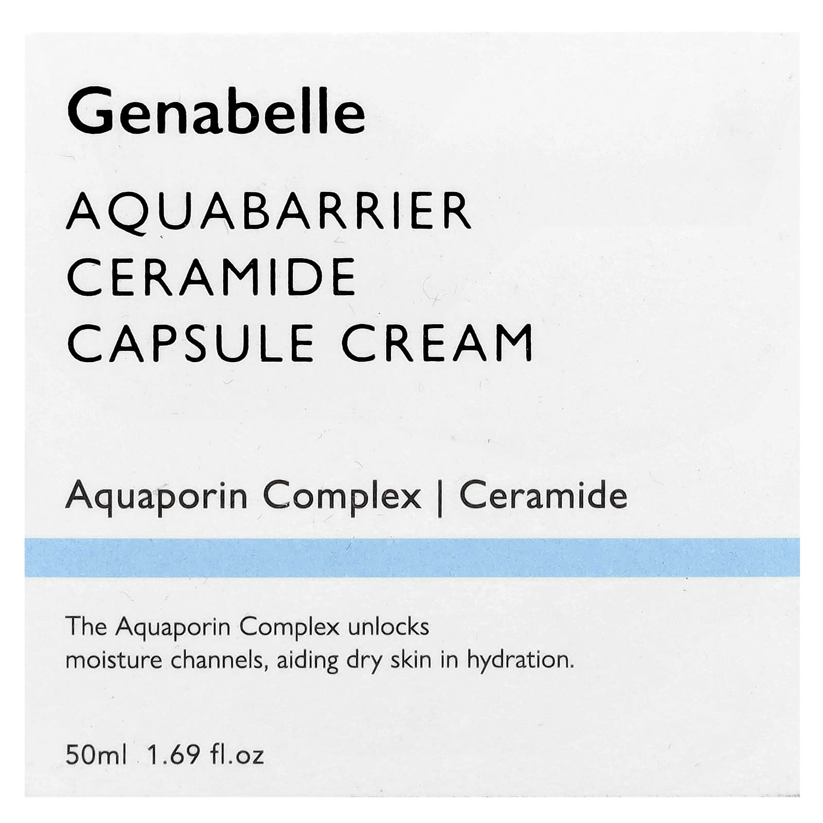 Genabelle Aquaporin Ceramide Moisturizing Cream 1.69 fl oz for Dry Skin - Image 2