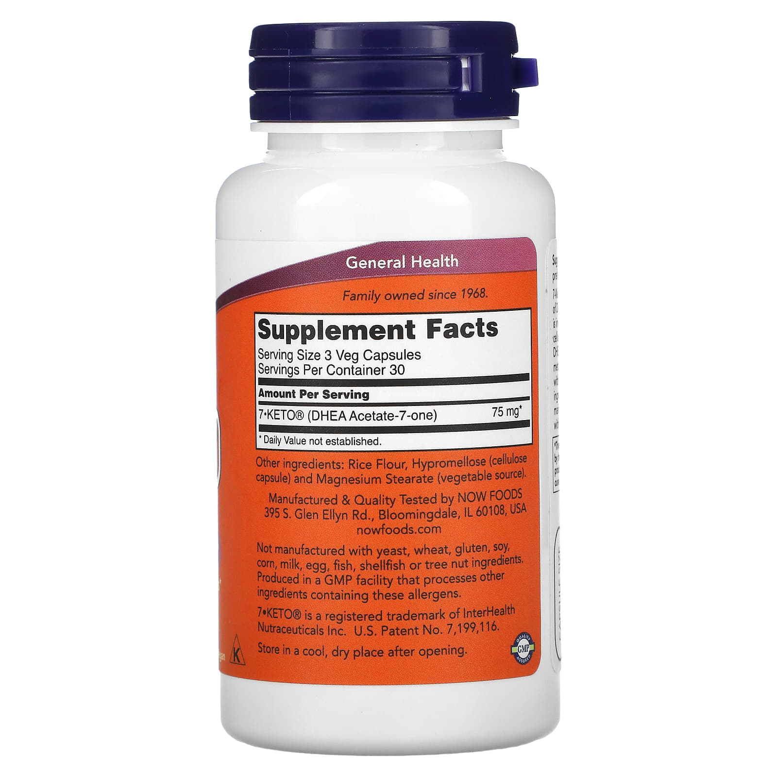 NOW Foods, 7-KETO, 25 mg, 90 Veg Capsules - Image 2