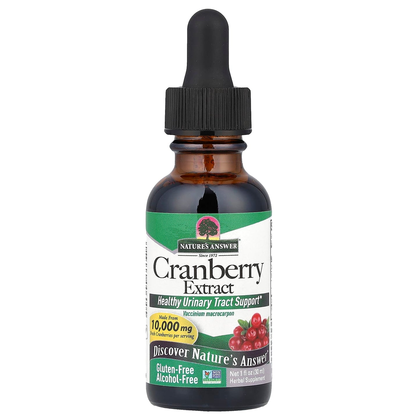 Nature's Answer, Cranberry Extract, Alcohol-Free, 2,000 mg, 1 fl oz (30 ml) - Image 1