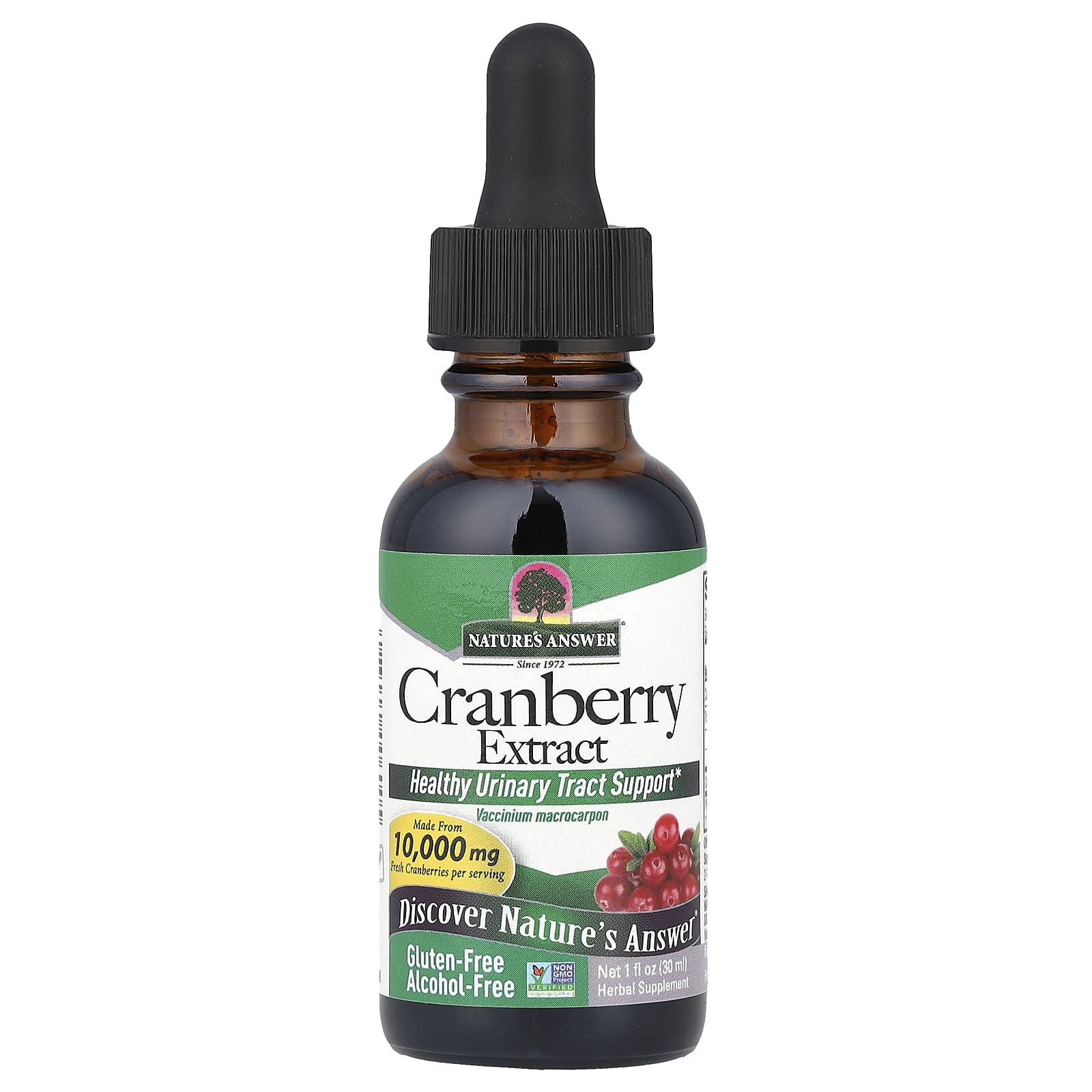 Nature's Answer, Cranberry Extract, Alcohol-Free, 2,000 mg, 1 fl oz (30 ml) - Image 1