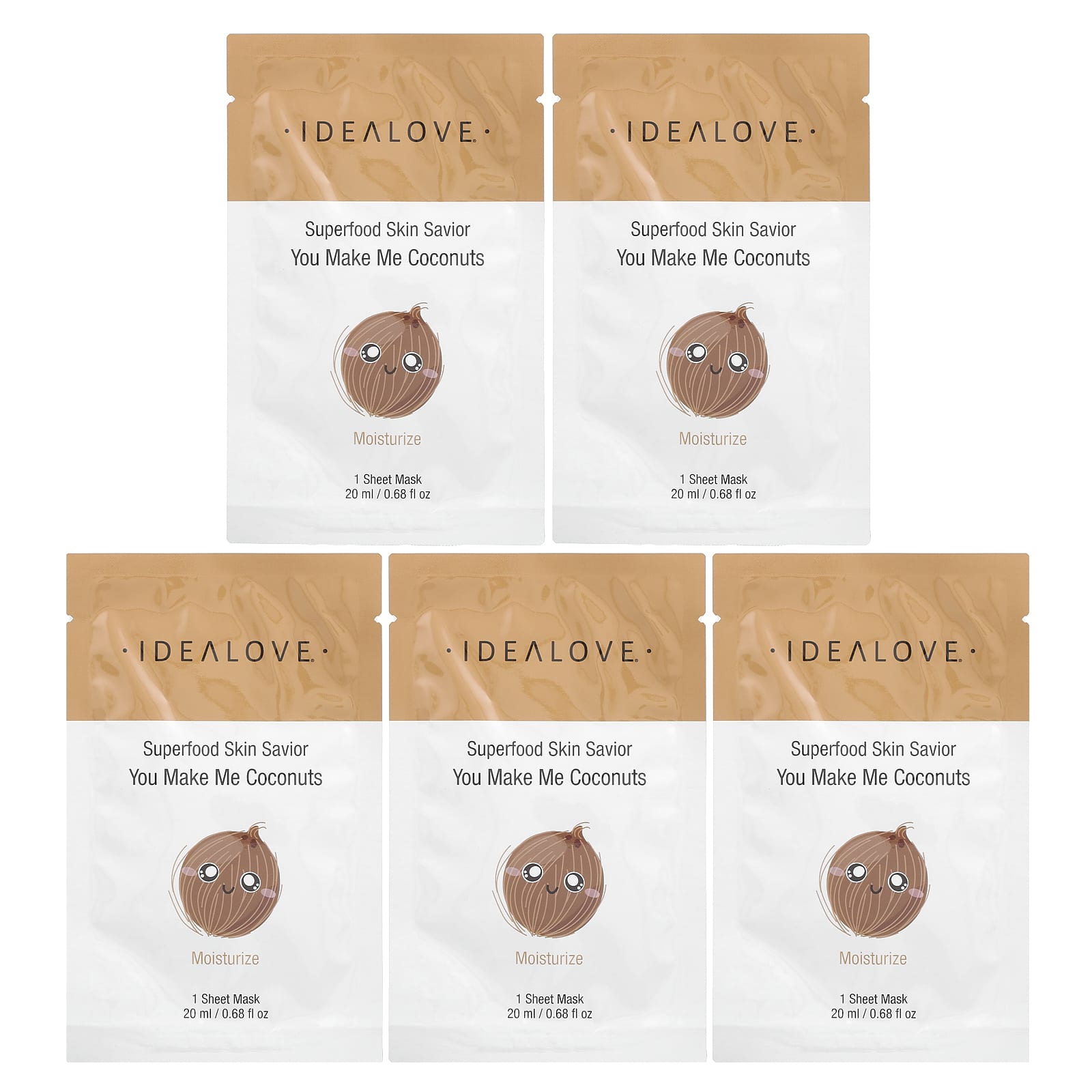 Coconut Hydrating Sheet Masks for Soft, Supple Skin - Image 1