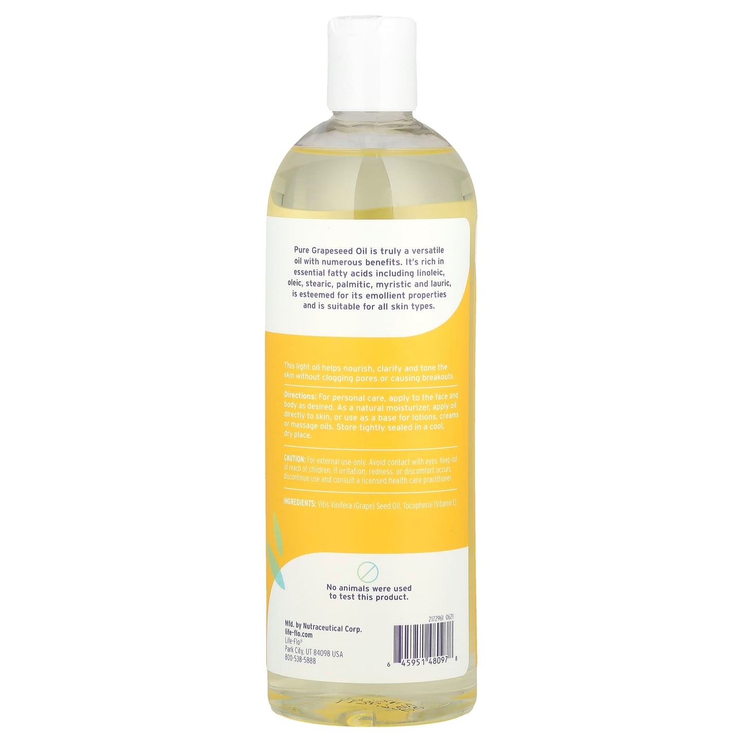 Life-flo, Pure Grapeseed Oil, 16 fl oz (473 ml) - Image 2