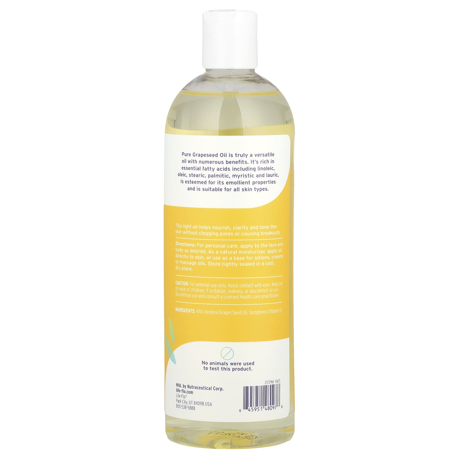Life-flo, Pure Grapeseed Oil, 16 fl oz (473 ml) - Image 2