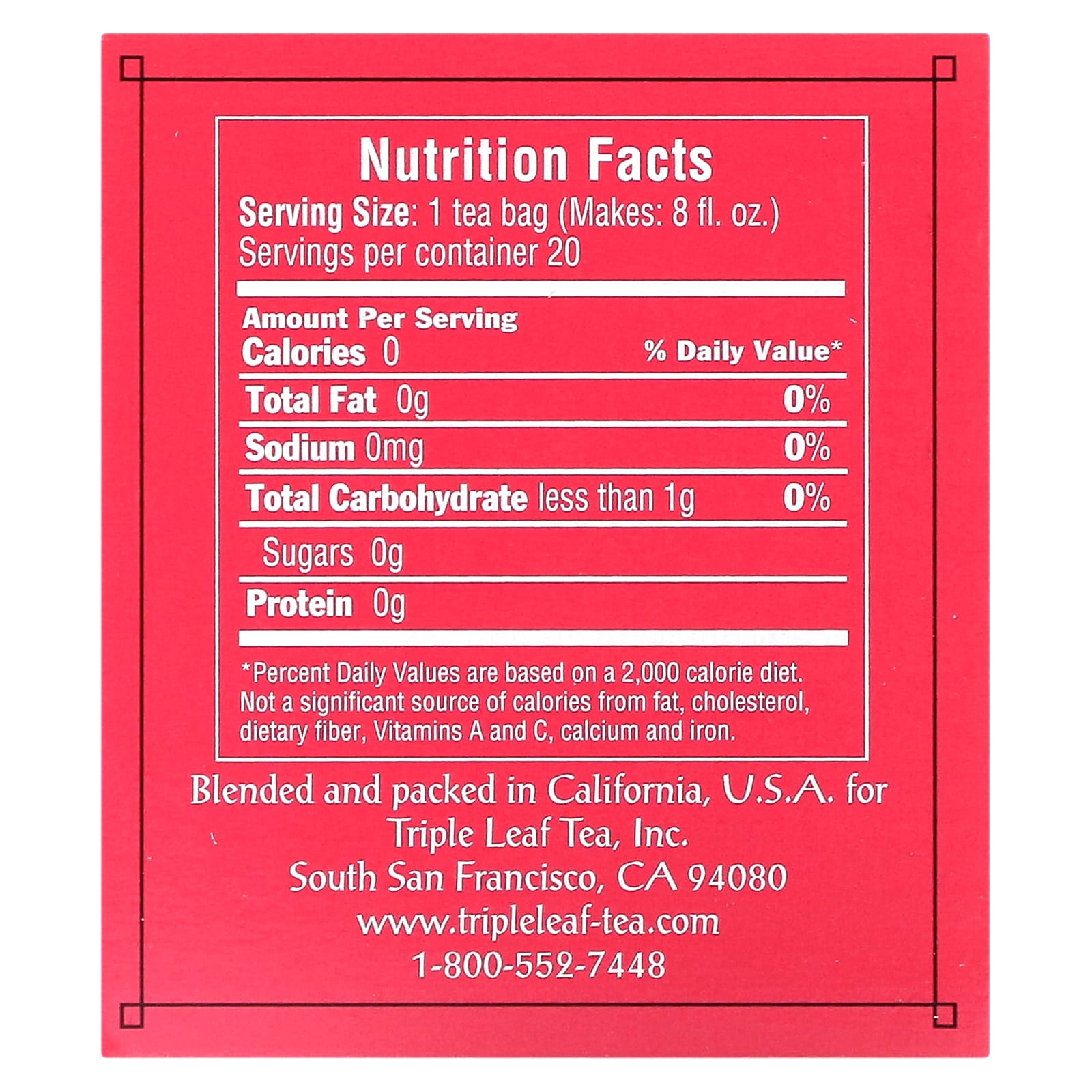 Triple Leaf Tea, Rose Black Tea, 20 Tea Bags, 1.06 oz (30 g) - Image 2