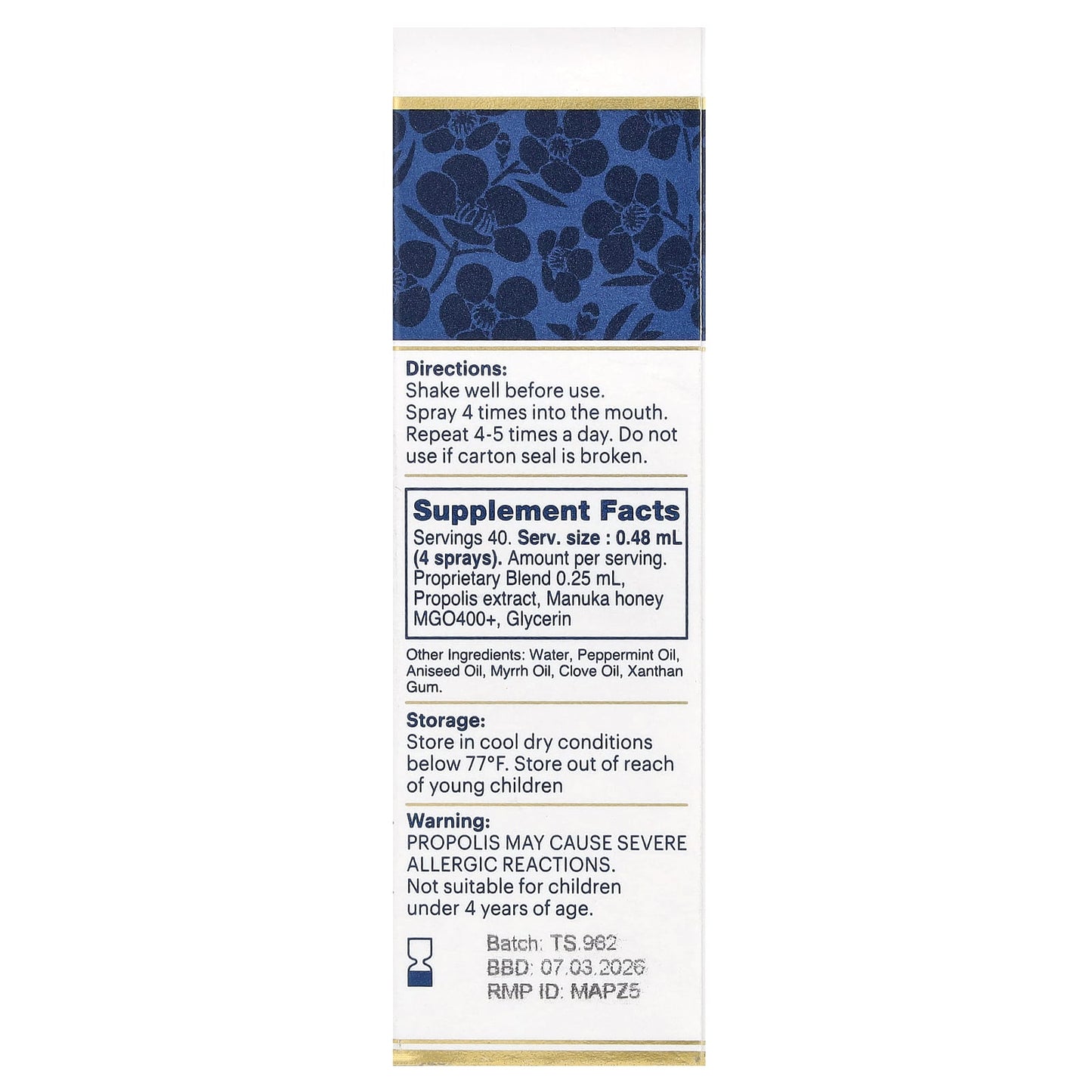 Manuka Health, Manuka Honey Throat Spray with Propolis, MGO 400+, 0.67 fl oz - Image 2