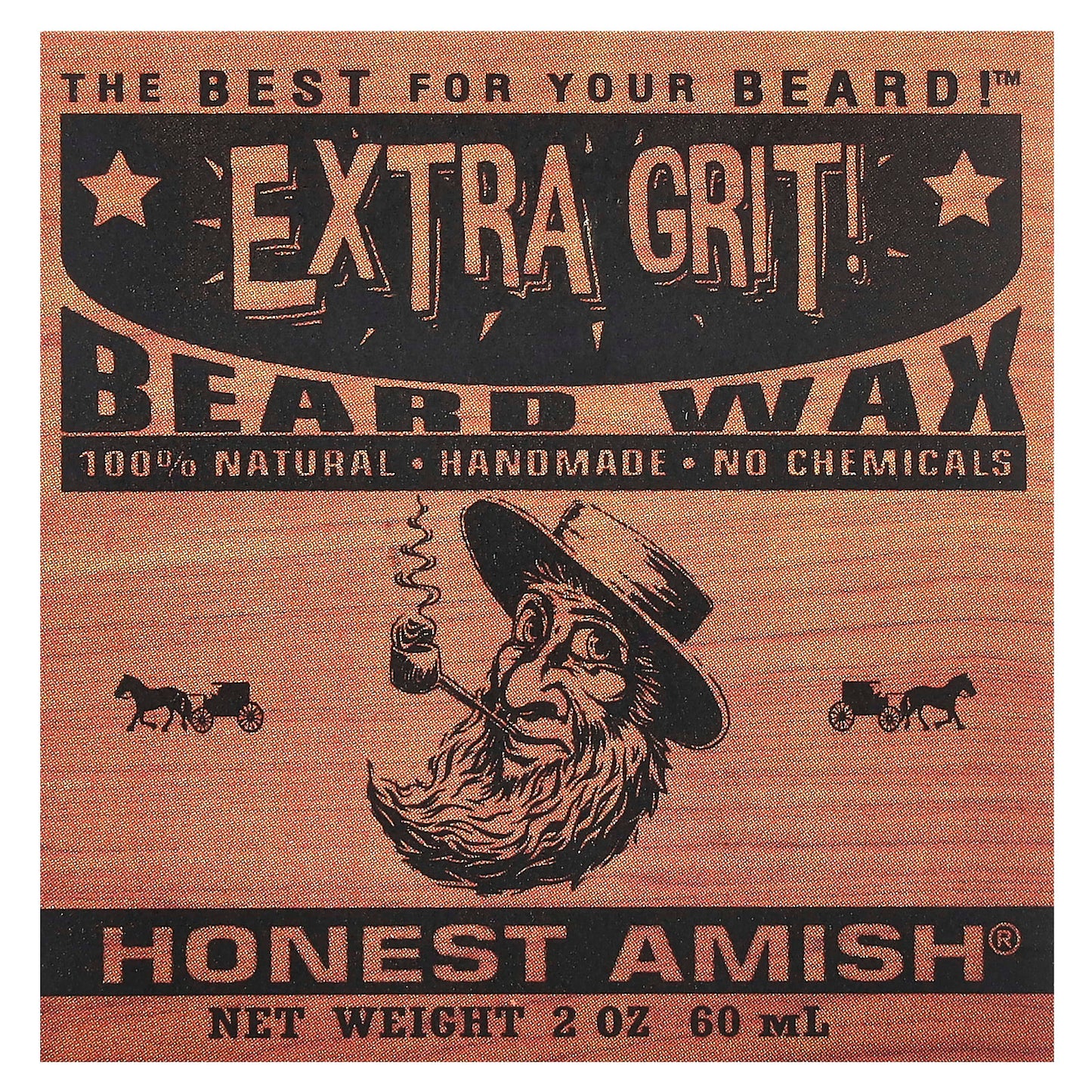 Natural Beard Care - Honest Amish Organic Beard Wax, 2 oz (60 ml) - Image 2