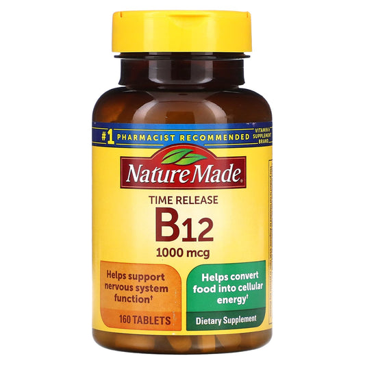 Nature Made, B12, Time Release, 1,000 mcg, 160 Tablets - Image 1