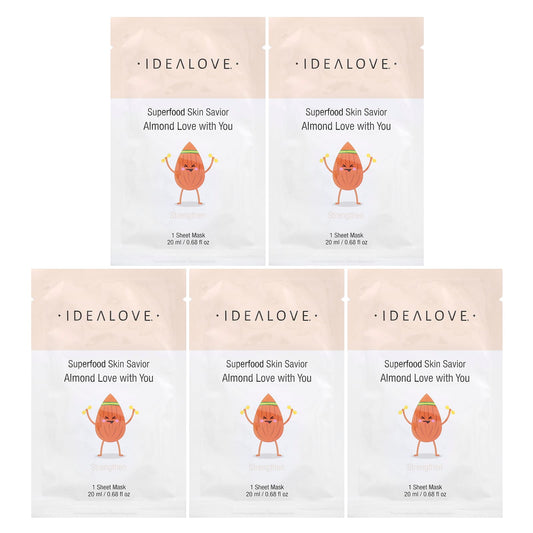 Sweet Almond Skin Savior Sheet Masks | 5-Piece Set | Idealove - Image 1