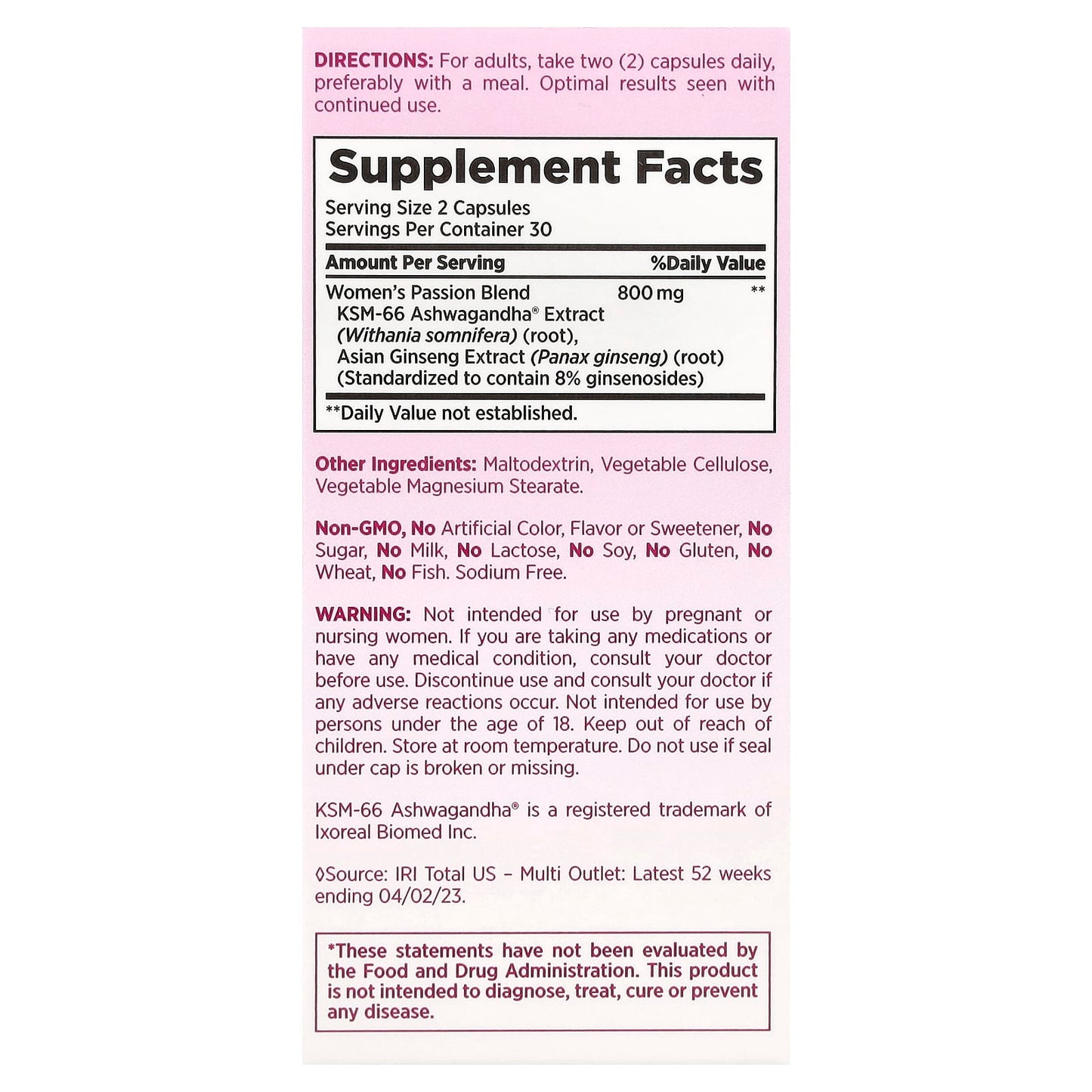 Nature's Bounty, Optimal Solutions®, Intimacy Booster, 60 Capsules - Image 2