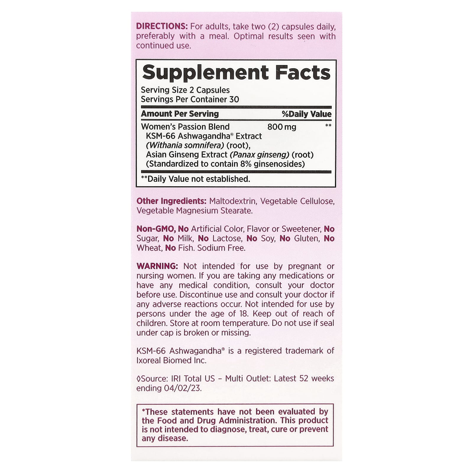 Nature's Bounty, Optimal Solutions®, Intimacy Booster, 60 Capsules - Image 2