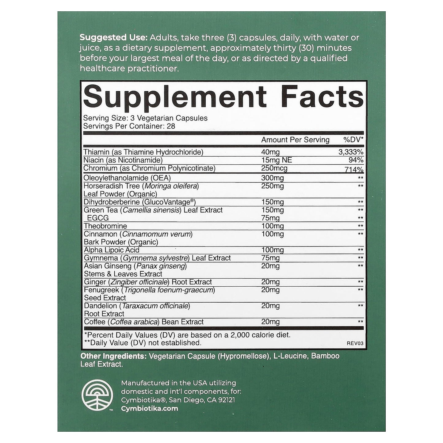 Boost Metabolism Naturally with Cymbiotika - 84 Capsules - Image 2