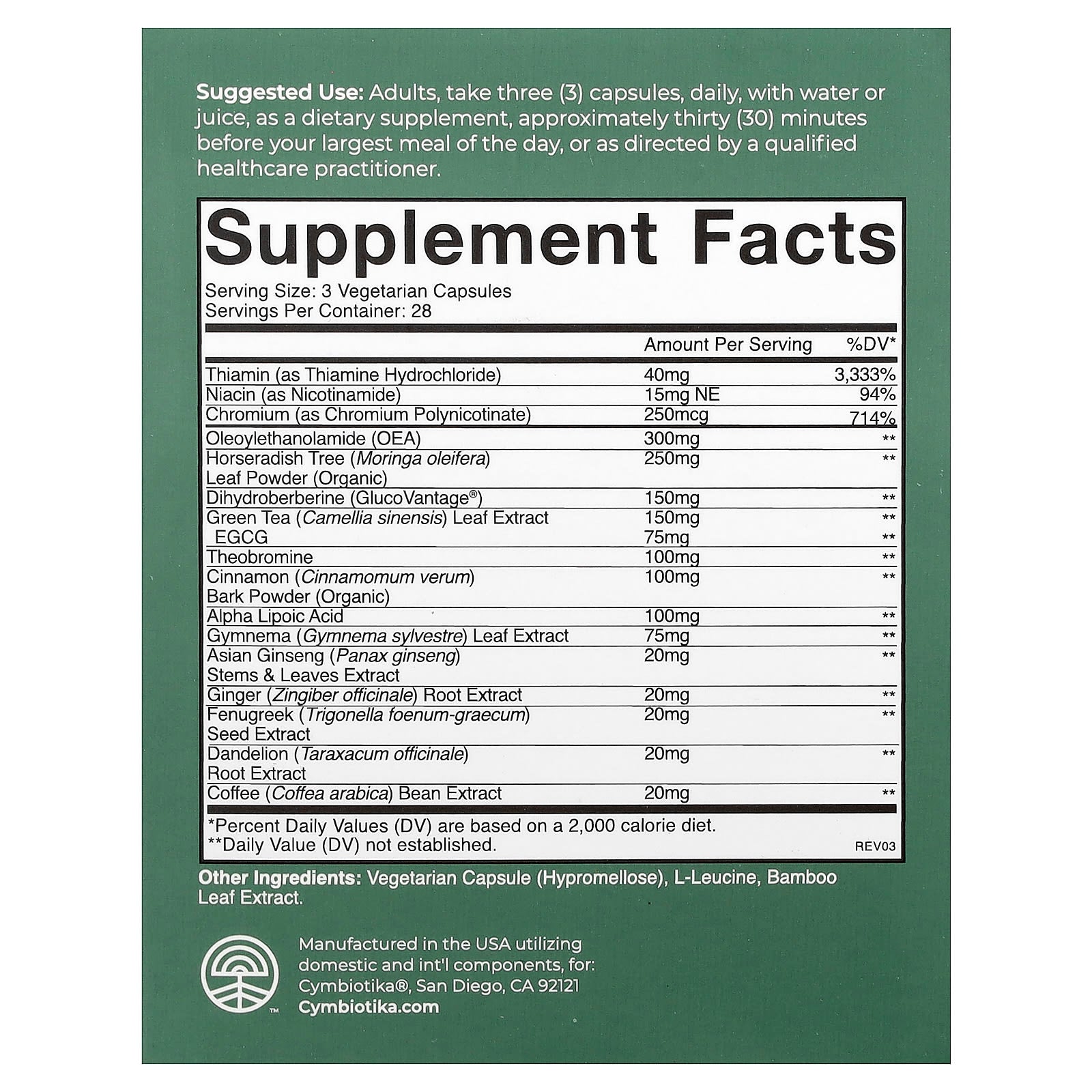 Boost Metabolism Naturally with Cymbiotika - 84 Capsules - Image 2