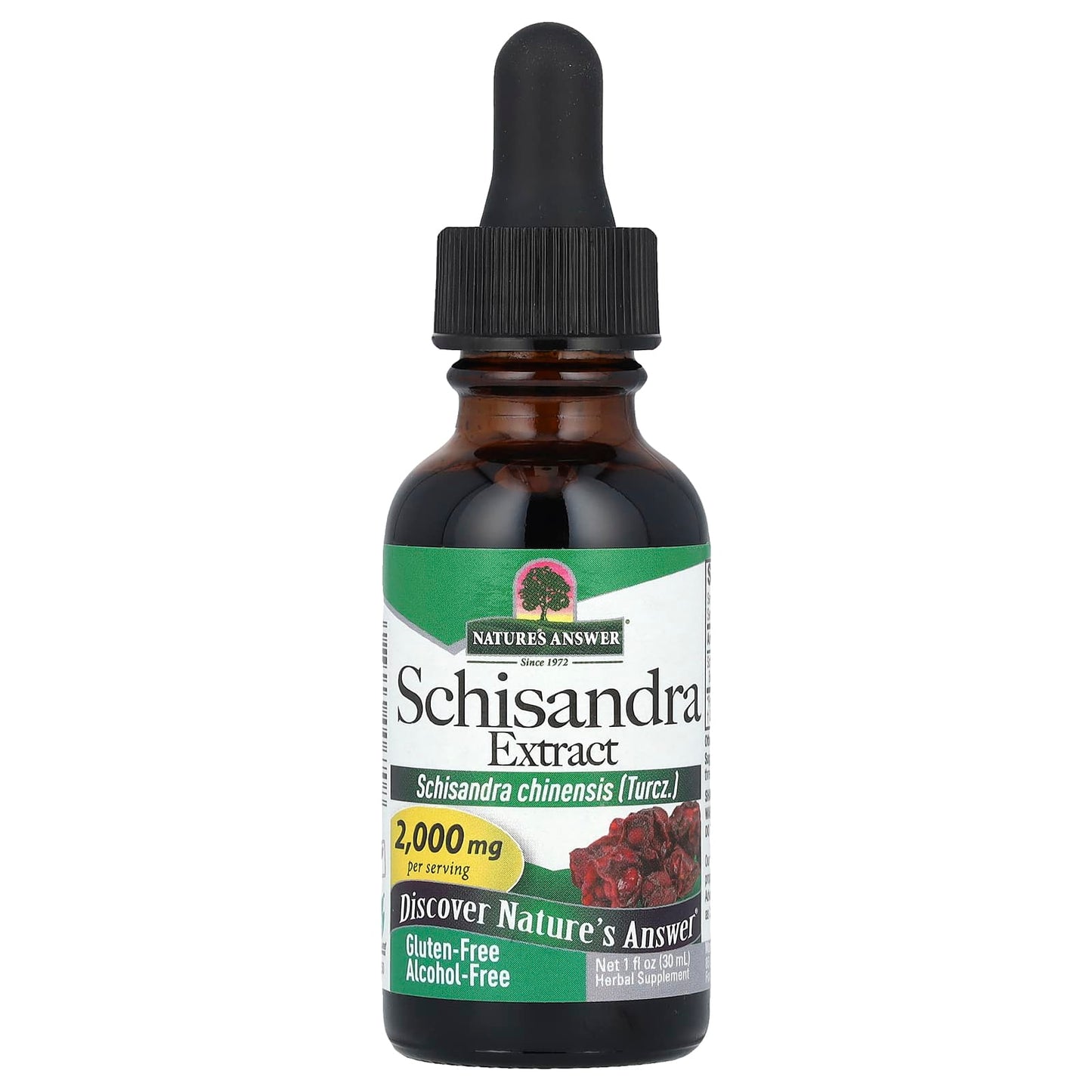 Nature's Answer, Schisandra Extract, Alcohol-Free, 2,000 mg, 1 fl oz (30 ml) - Image 1