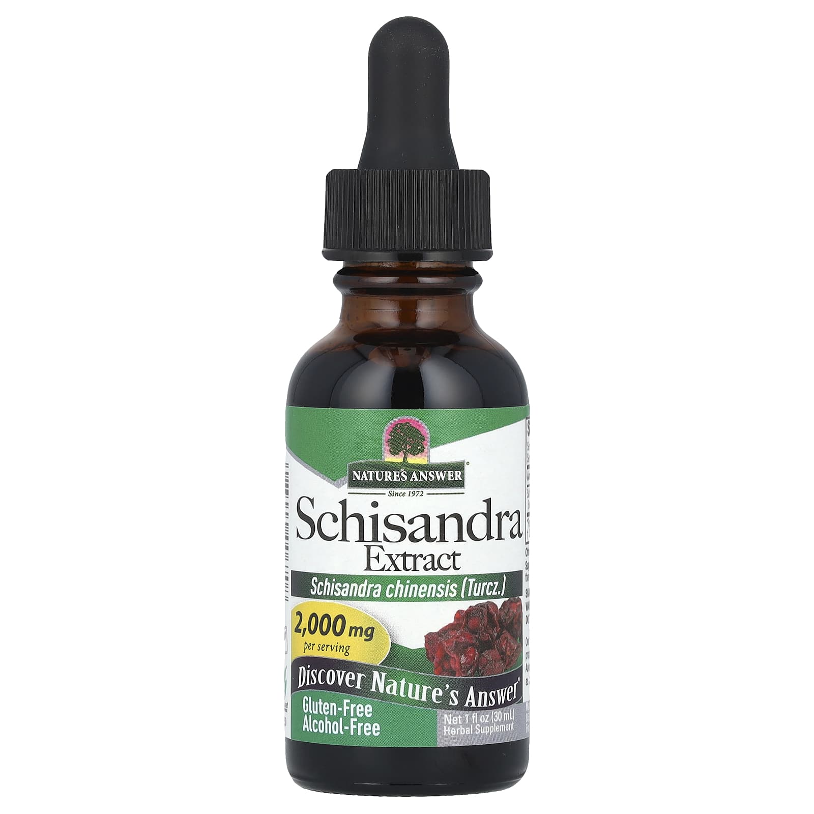 Nature's Answer, Schisandra Extract, Alcohol-Free, 2,000 mg, 1 fl oz (30 ml) - Image 1