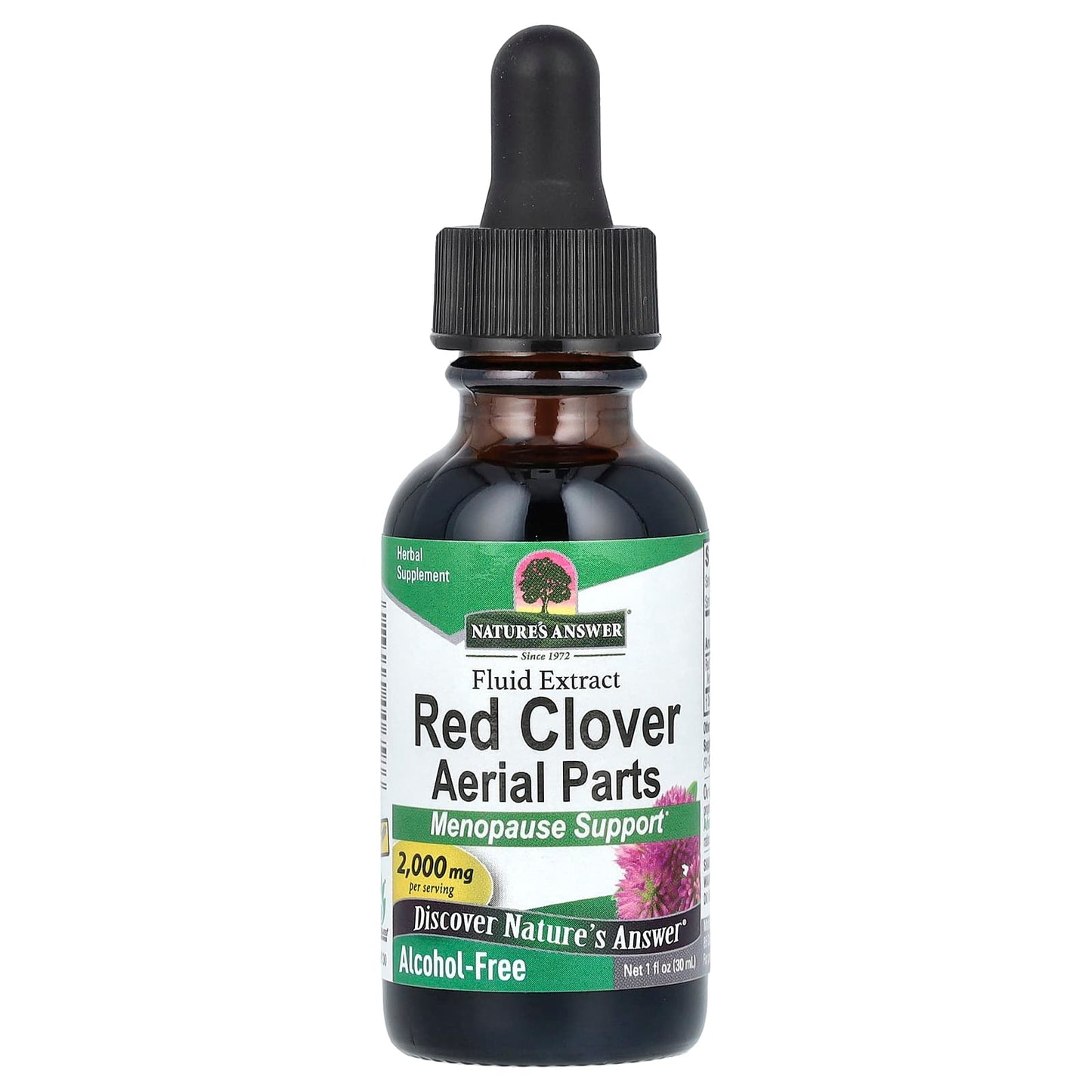 Nature's Answer, Red Clover Aerial Parts, Fluid Extract, Alcohol-Free, 2,000 mg, 1 fl oz (30 ml) - Image 1