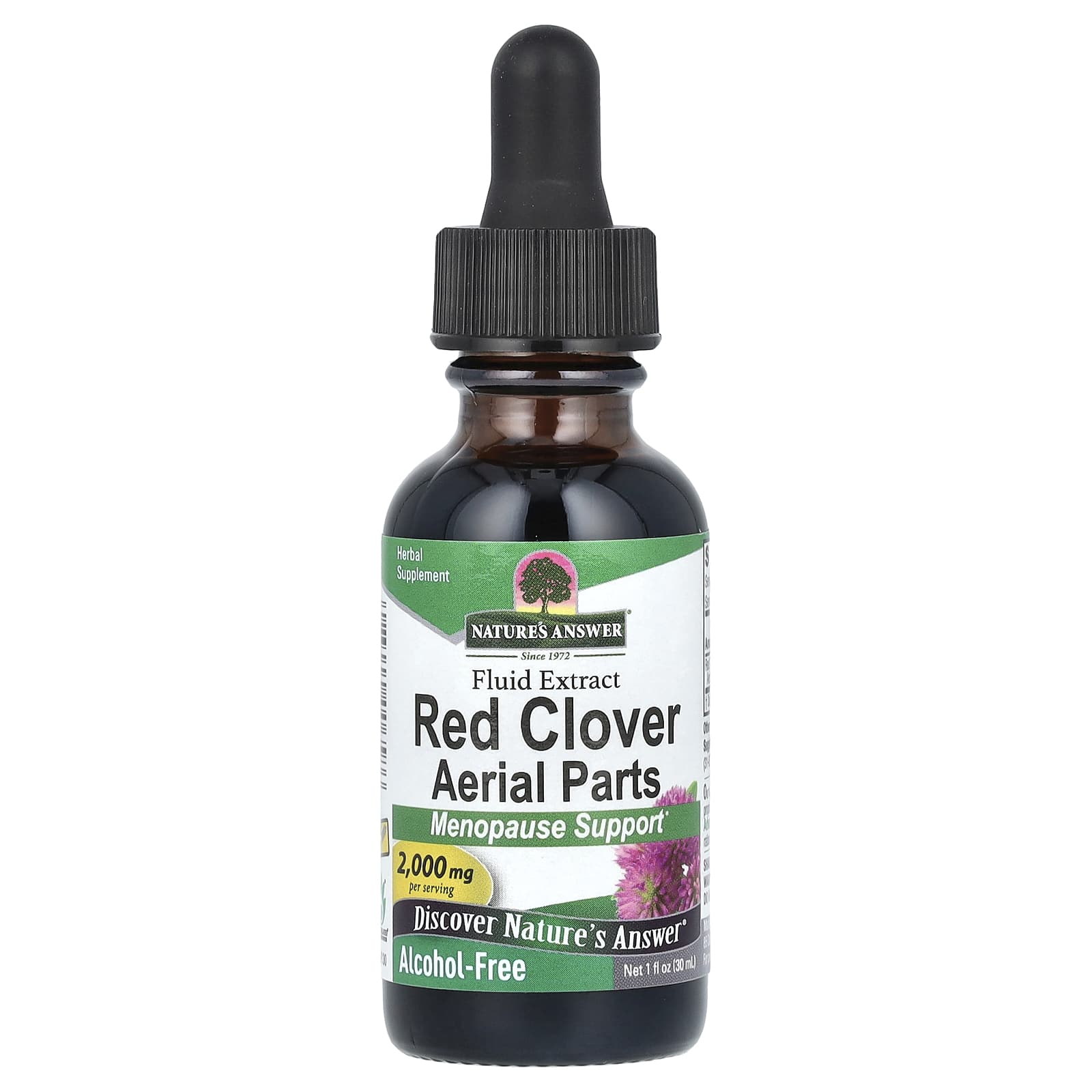 Nature's Answer, Red Clover Aerial Parts, Fluid Extract, Alcohol-Free, 2,000 mg, 1 fl oz (30 ml) - Image 1