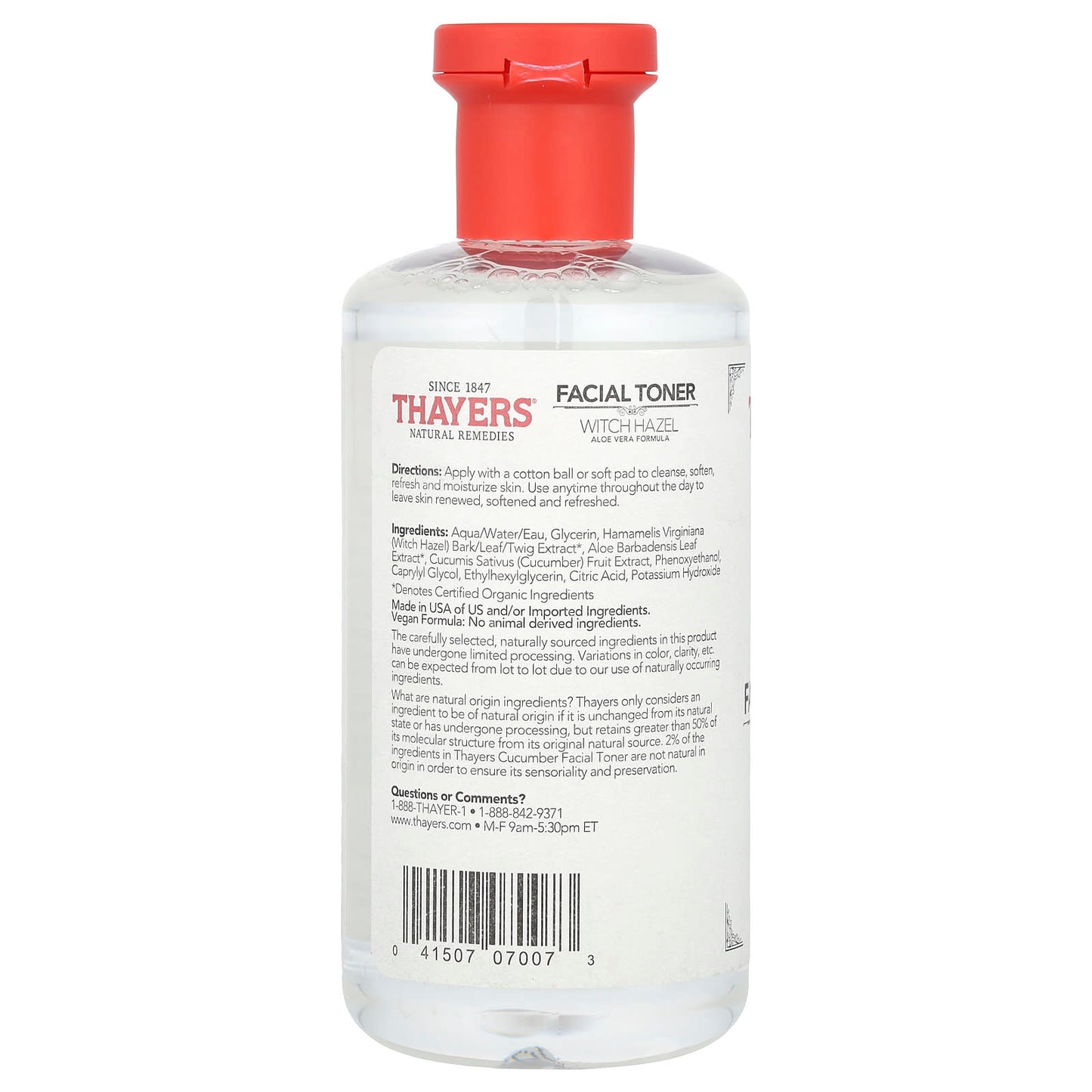 Thayers, Witch Hazel Facial Toner, Alcohol-Free, Cucumber, 12 fl oz (355 ml) - Image 2