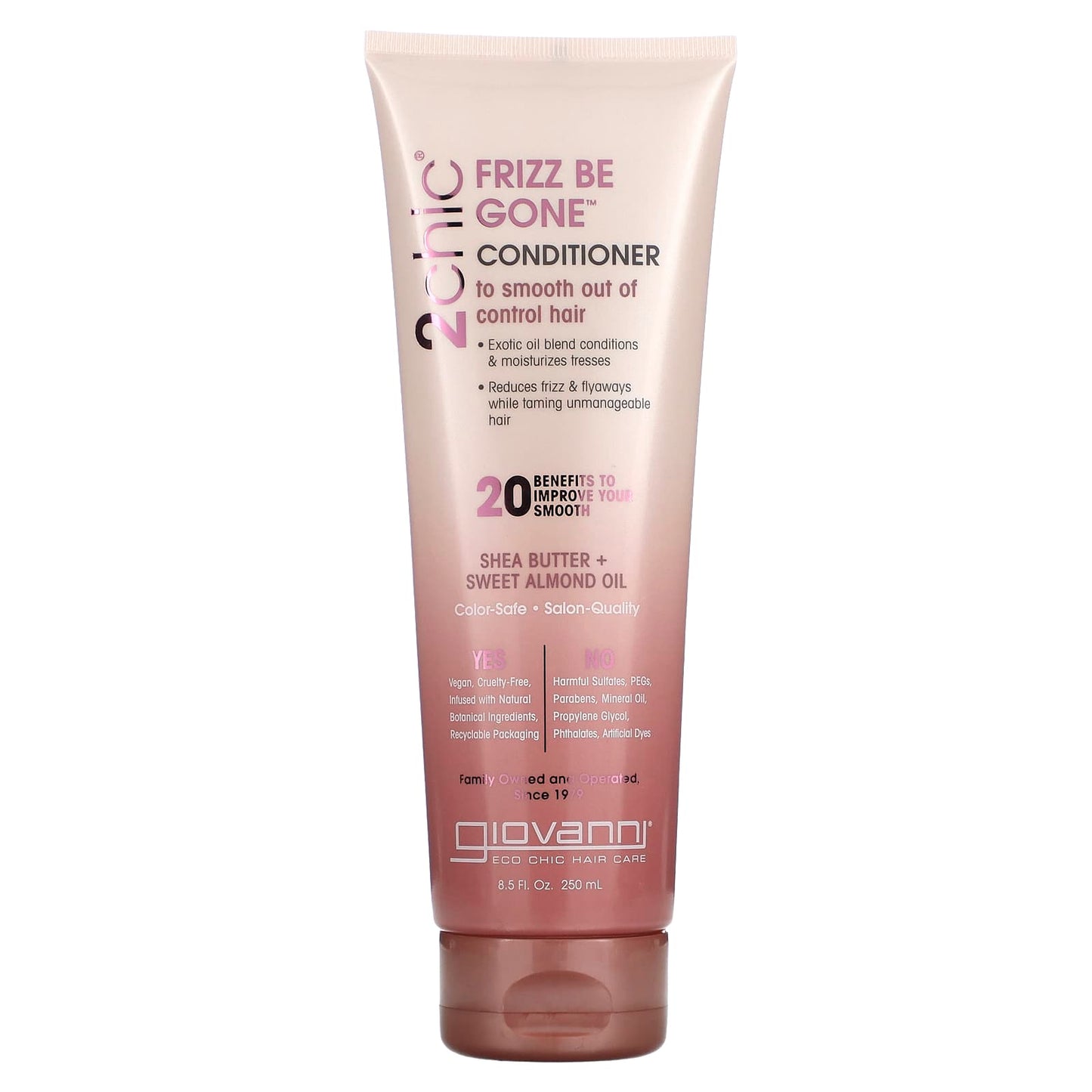 Giovanni Frizz Be Gone Conditioner | Smooth Unruly Hair with Shea Butter & Almond Oil - Image 1