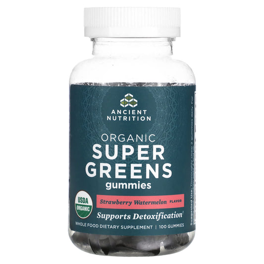 Ancient Nutrition Organic Super Greens Gummies - Strawberry Watermelon - Image 1