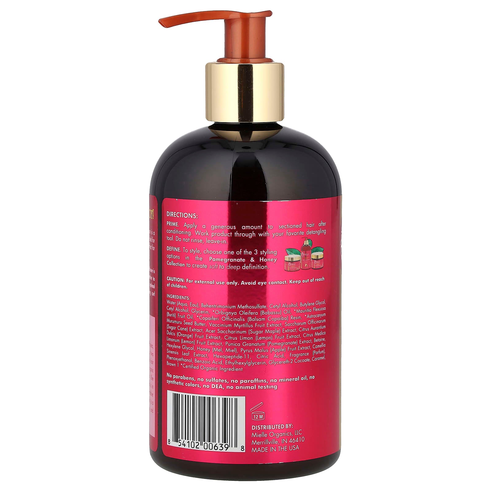 Mielle, Leave-In Conditioner, Pomegranate & Honey, 12 fl oz (355 ml) - Image 2
