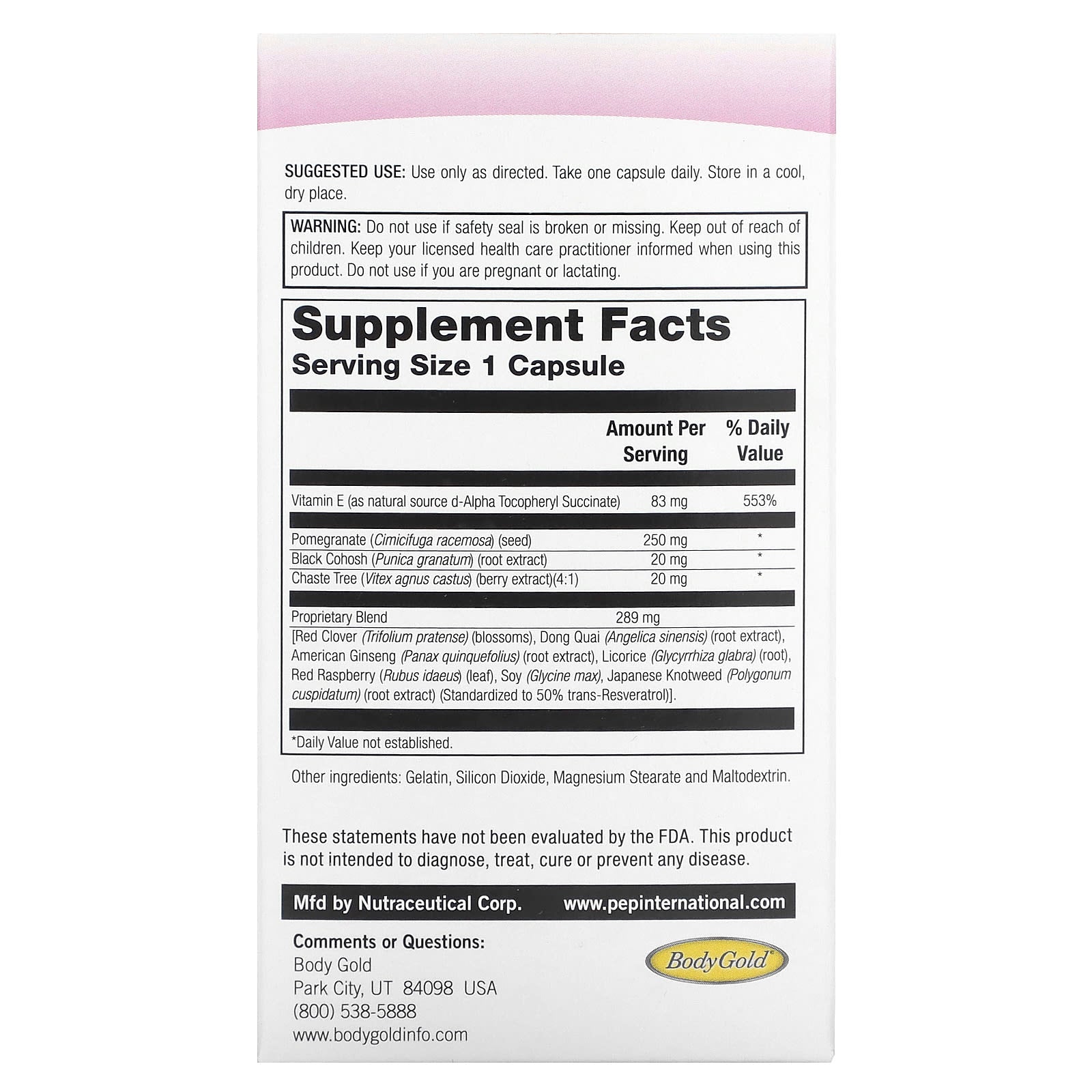BodyGold Estro Max 60 Capsules for Menopause Relief - Image 2